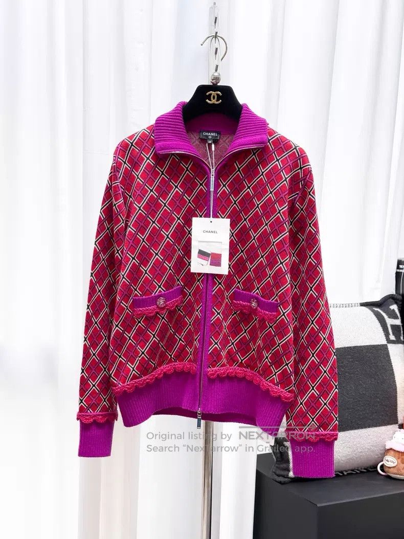 Chanel Chanel A plaid lapel coat Size XS / US 0-2 / IT 36-38 - 1 Thumbnail