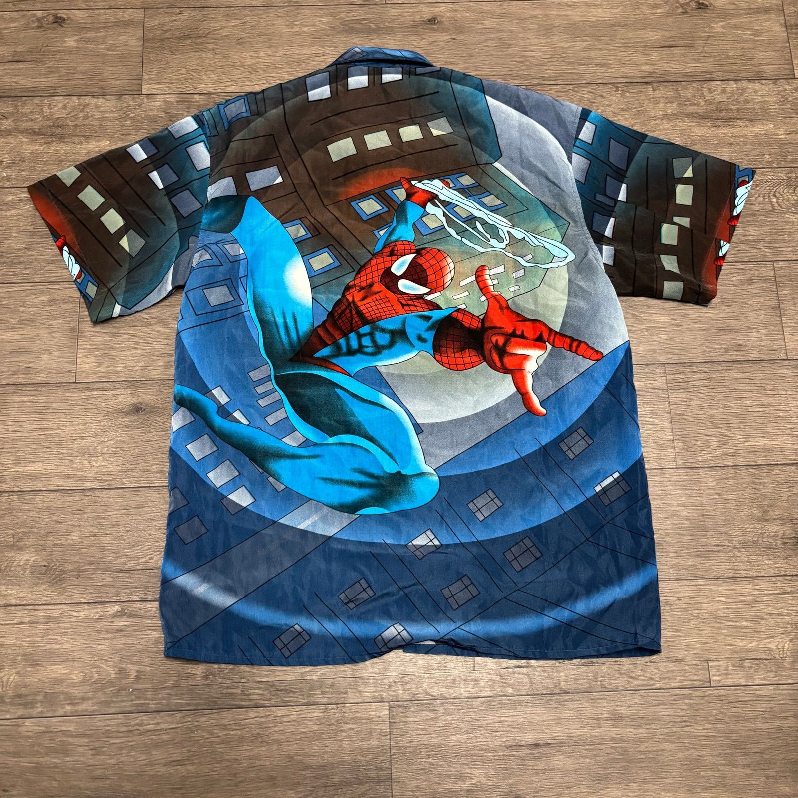 Marvel Comics × Vintage Vintage Spiderman AOP Button Shirt Sz M Size US M / EU 48-50 / 2 - 4 Thumbnail
