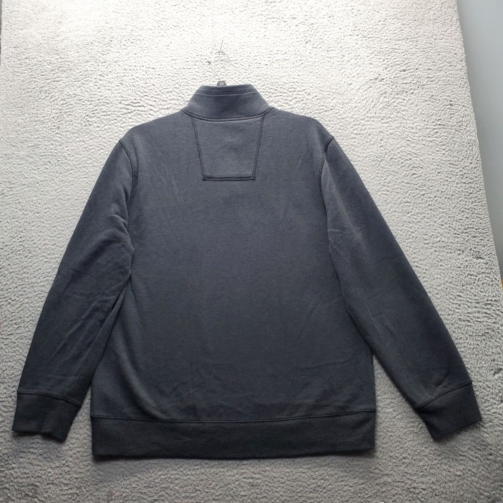 Vintage G.H. Bass & Co. Sweatshirt Mens XL Gray Heather Long Sleeve Mock Neck 1/4 Button Size US XL / EU 56 / 4 - 2 Thumbnail