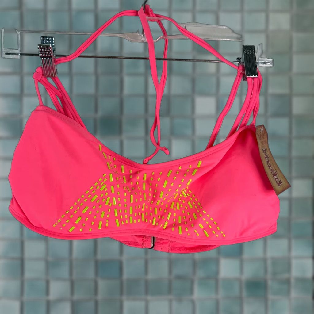 Pinko VINTAGE Mudd Womens Bikini Top Swimsuit Adjustable Halter Lined Pink Beach XL Size XL / US 12-14 / IT 48-50 - 1 Thumbnail