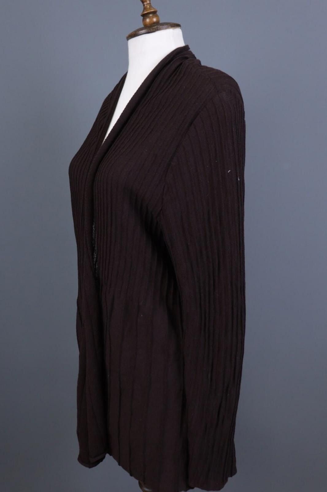Eileen Fisher Eileen Fisher Brown Ribbed Wool Cardigan Sweater Size 1X Size XL / US 12-14 / IT 48-50 - 8 Thumbnail