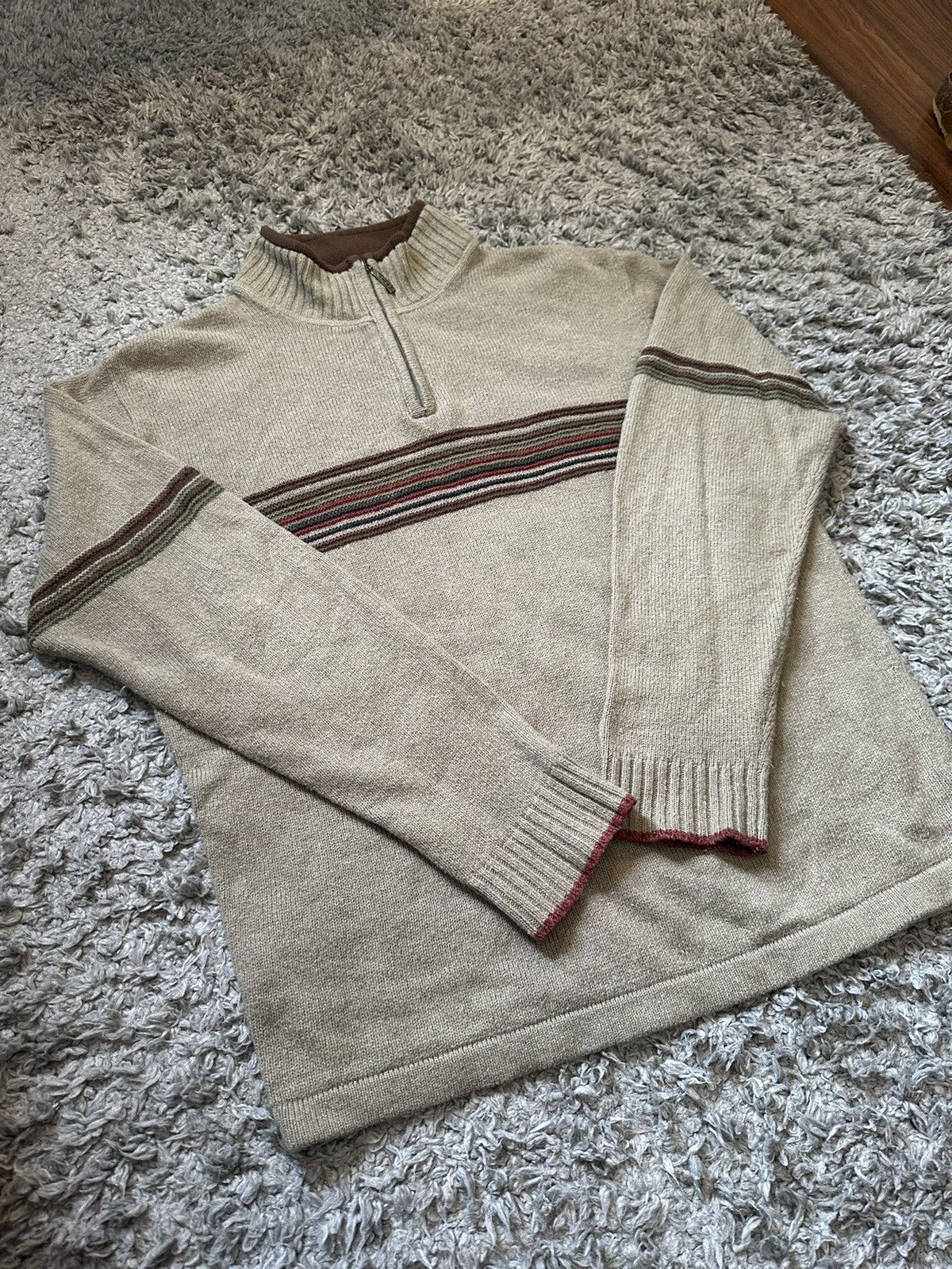 Columbia × Vintage Vintage Knit Quarter Zip Size US L / EU 52-54 / 3 - 2 Thumbnail