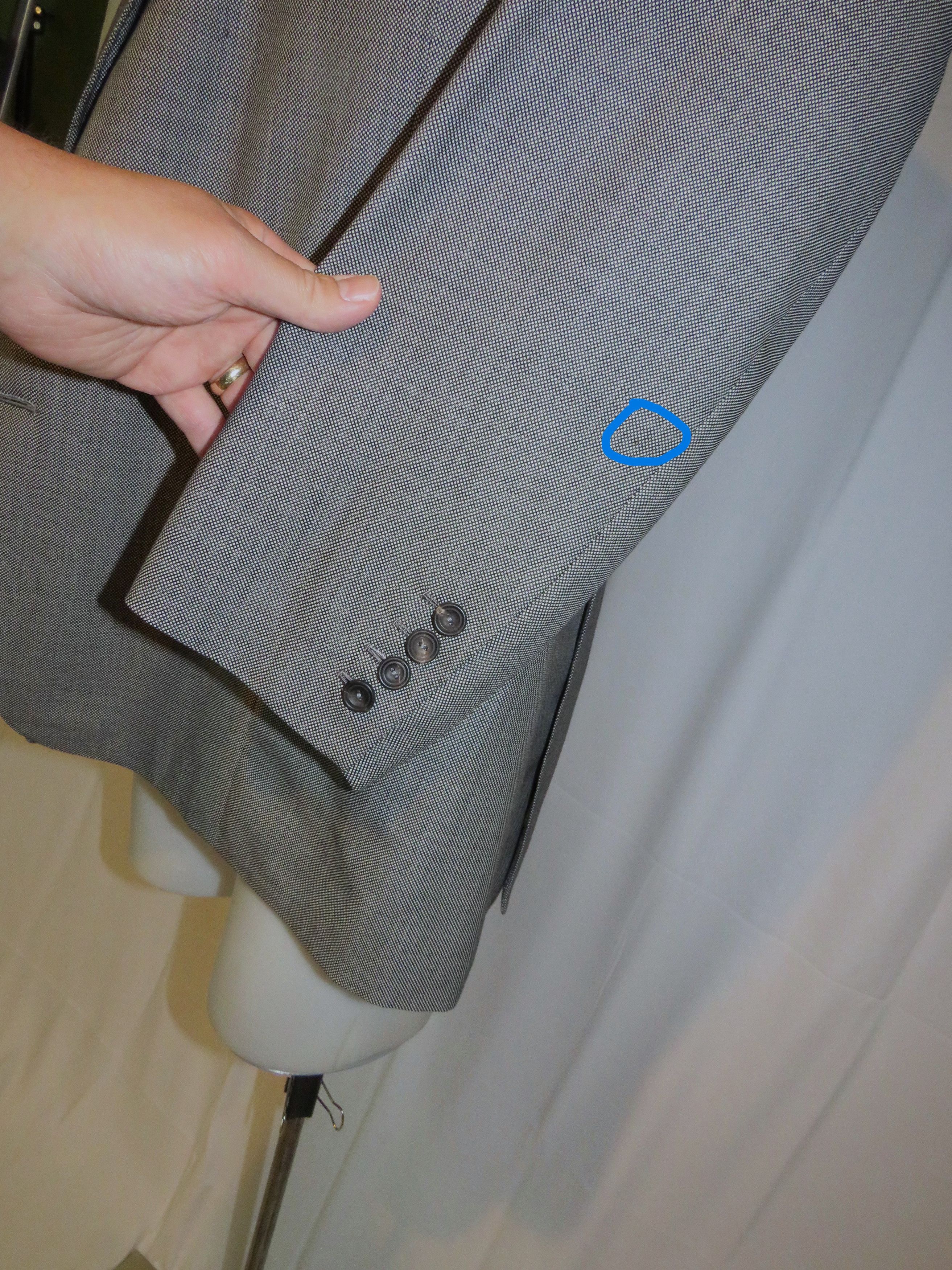 Henry Poole × Savile Row Bespoke Gray Birdseye Two Button Sport Coat Size 46R - 10 Thumbnail