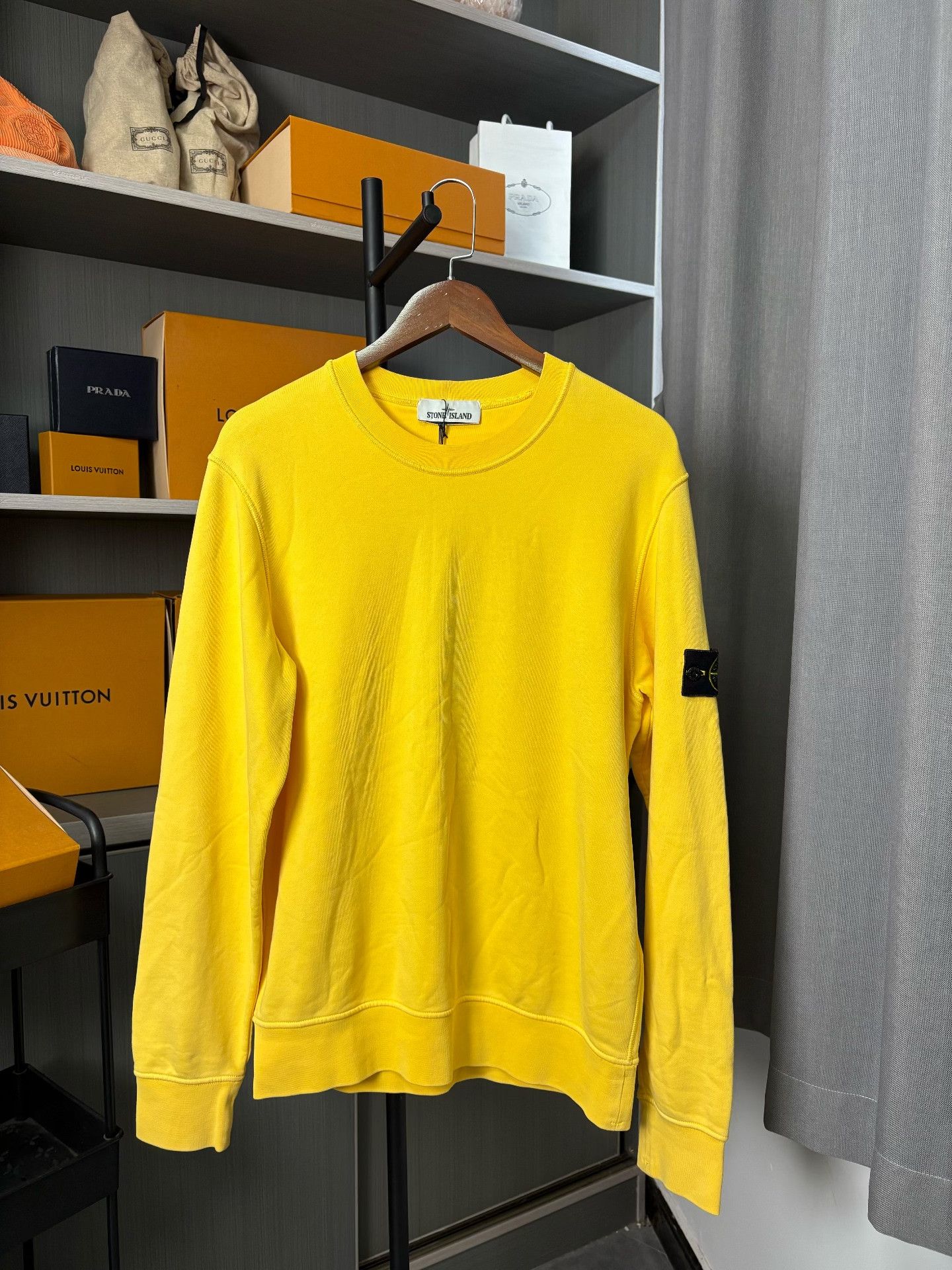 Stone Island Stone Island Yellow Hoodie L Men Size US L / EU 52-54 / 3 - 1 Thumbnail