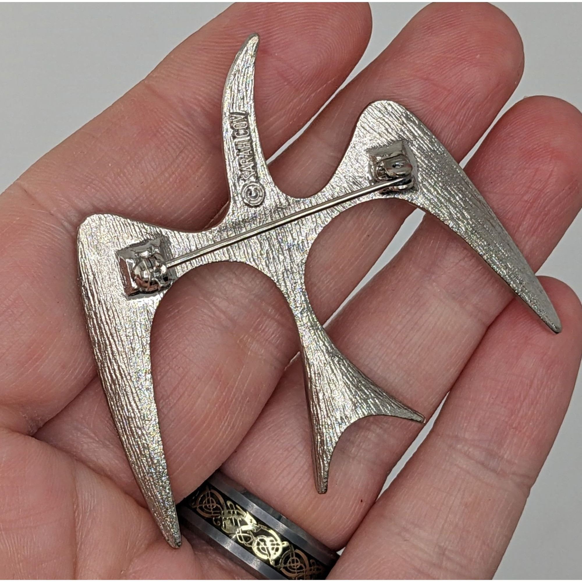 Other Abstract Bird Brooch Sarah Coventry Vintage Silver Tone Size ONE SIZE - 4 Thumbnail