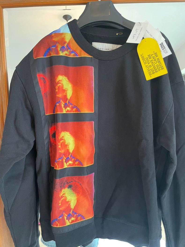 Dries Van Noten DRIES VAN NOTEN Black printed sweatshirt Size US L / EU 52-54 / 3 - 4 Thumbnail