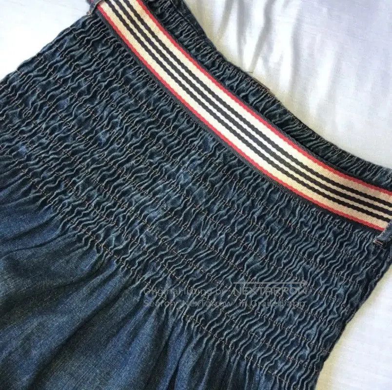 Burberry Burberry Blue Cotton Midi Skirt for Women. Size 31" - 8 Thumbnail