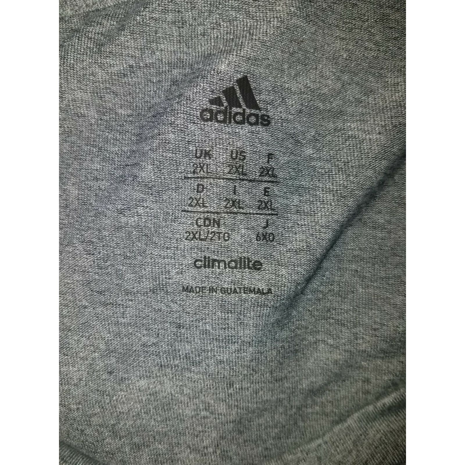 Adidas Adidas Climalite Grey Athletic Shirt Mens 2XL T-Shirt Regular Size 2XL Gray Athletic Mens Adidas Climalite Shirt Size US XXL / EU 58 / 5 - 5 Thumbnail
