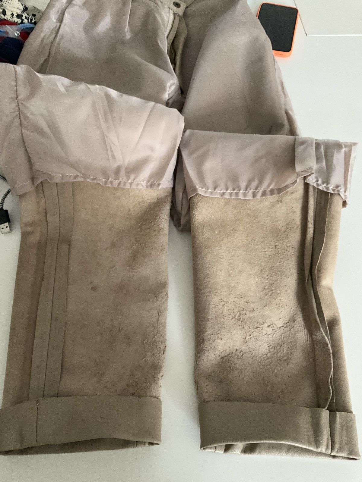 Vintage Beige leather pants Size 28" / US 6 / IT 42 - 8 Thumbnail