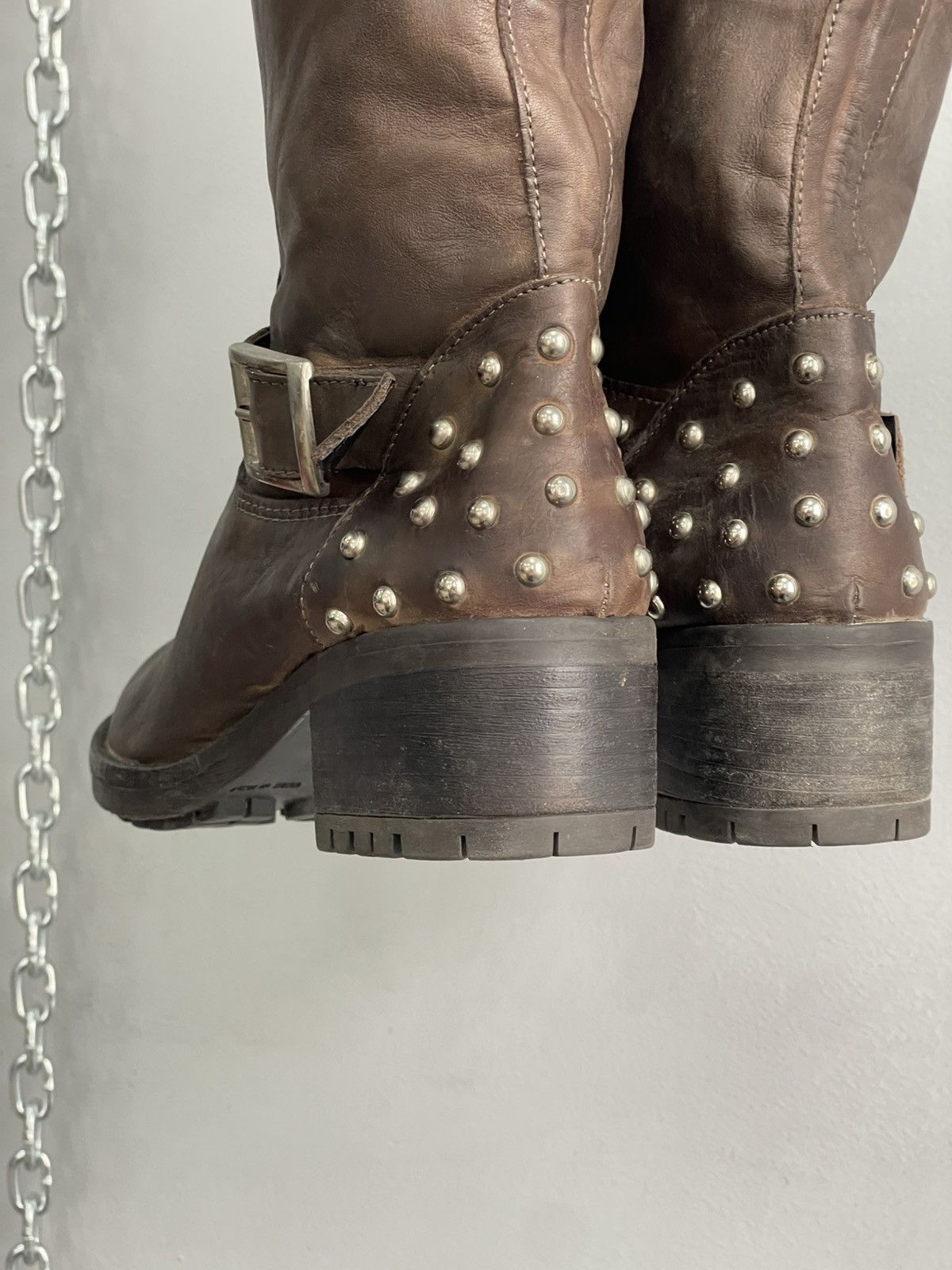 Hedi Slimane Hedi slimane style leather platform boots avant garde Size US 7.5 / EU 40-41 - 10 Thumbnail
