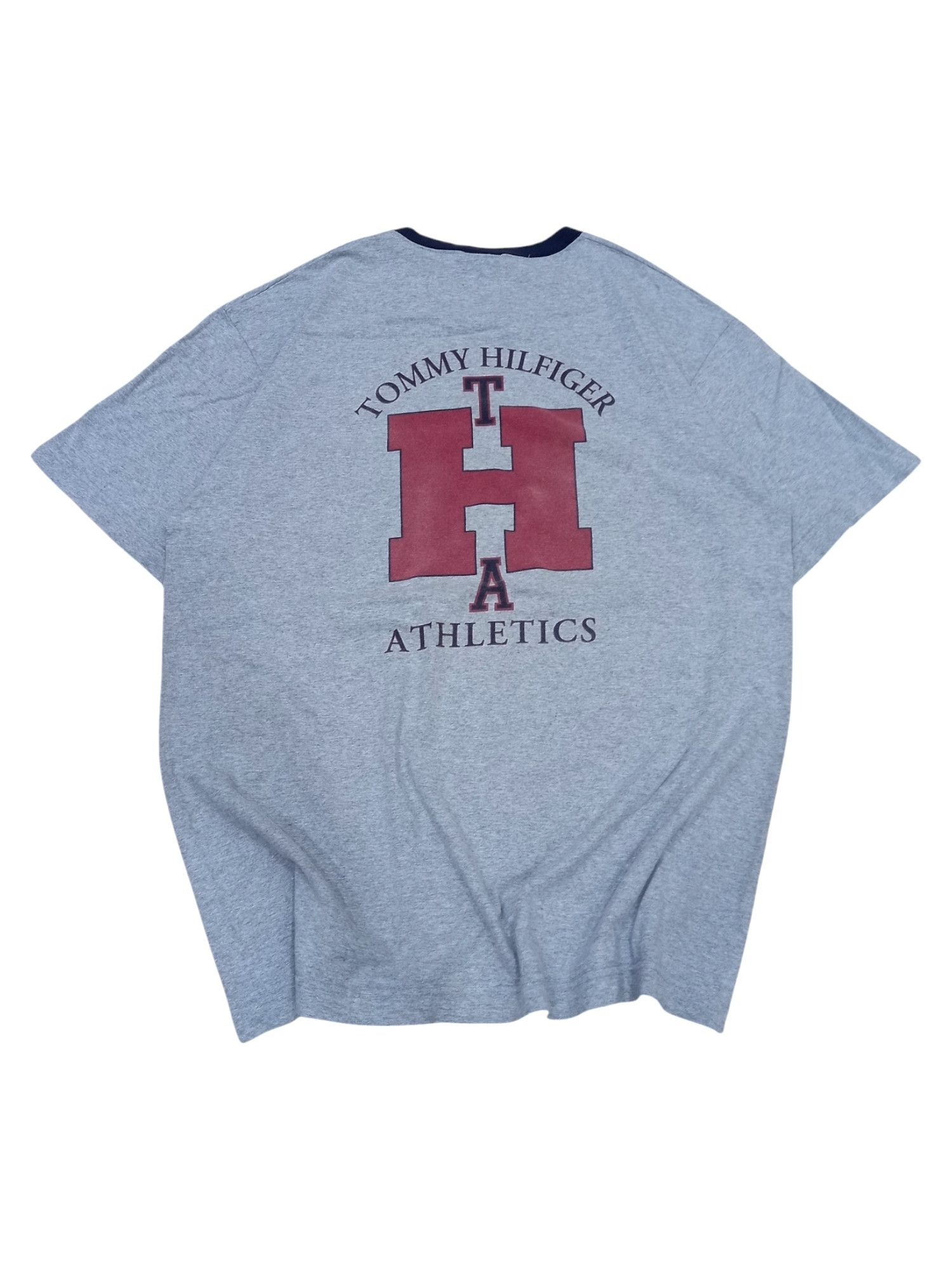 Tommy Hilfiger Vintage 90s Tommy Hilfiger Athletics Oversized Backhit Tee Size US M / EU 48-50 / 2 - 1 Thumbnail