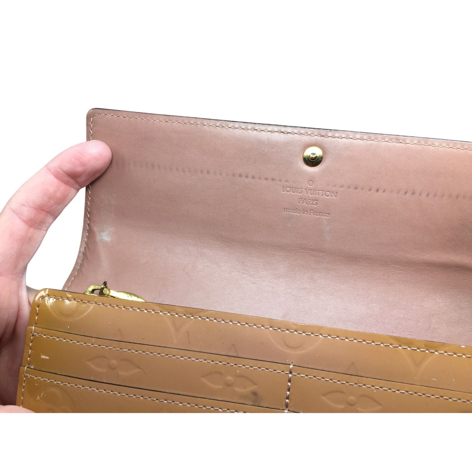 Louis Vuitton Louis Vuitton Vernis Monogram Sarah Long Wallet -Bronze Size ONE SIZE - 13 Thumbnail