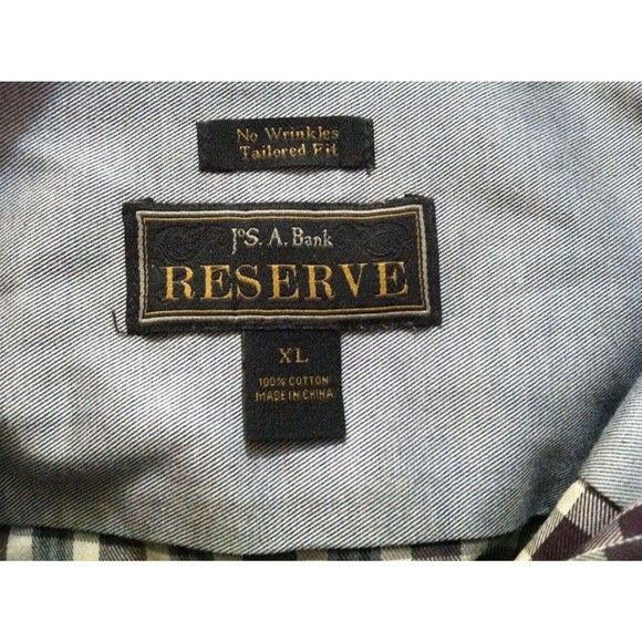Jos. A. Bank JOS.A.BANK RESERVE MENS MLTCLR 100%COTTON CASUAL SHIRT XL Size US XL / EU 56 / 4 - 6 Thumbnail