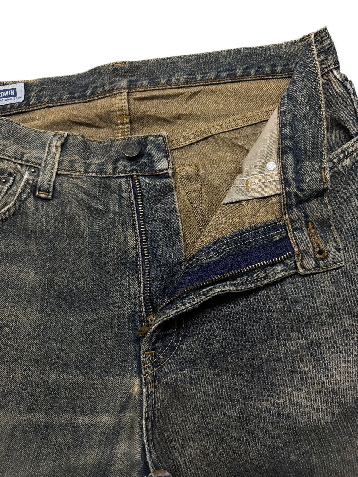Edwin Vintage EDWIN 403 Japan Denim Jeans | Relaxed Straight | W34 Size US 34 / EU 50 - 9 Thumbnail