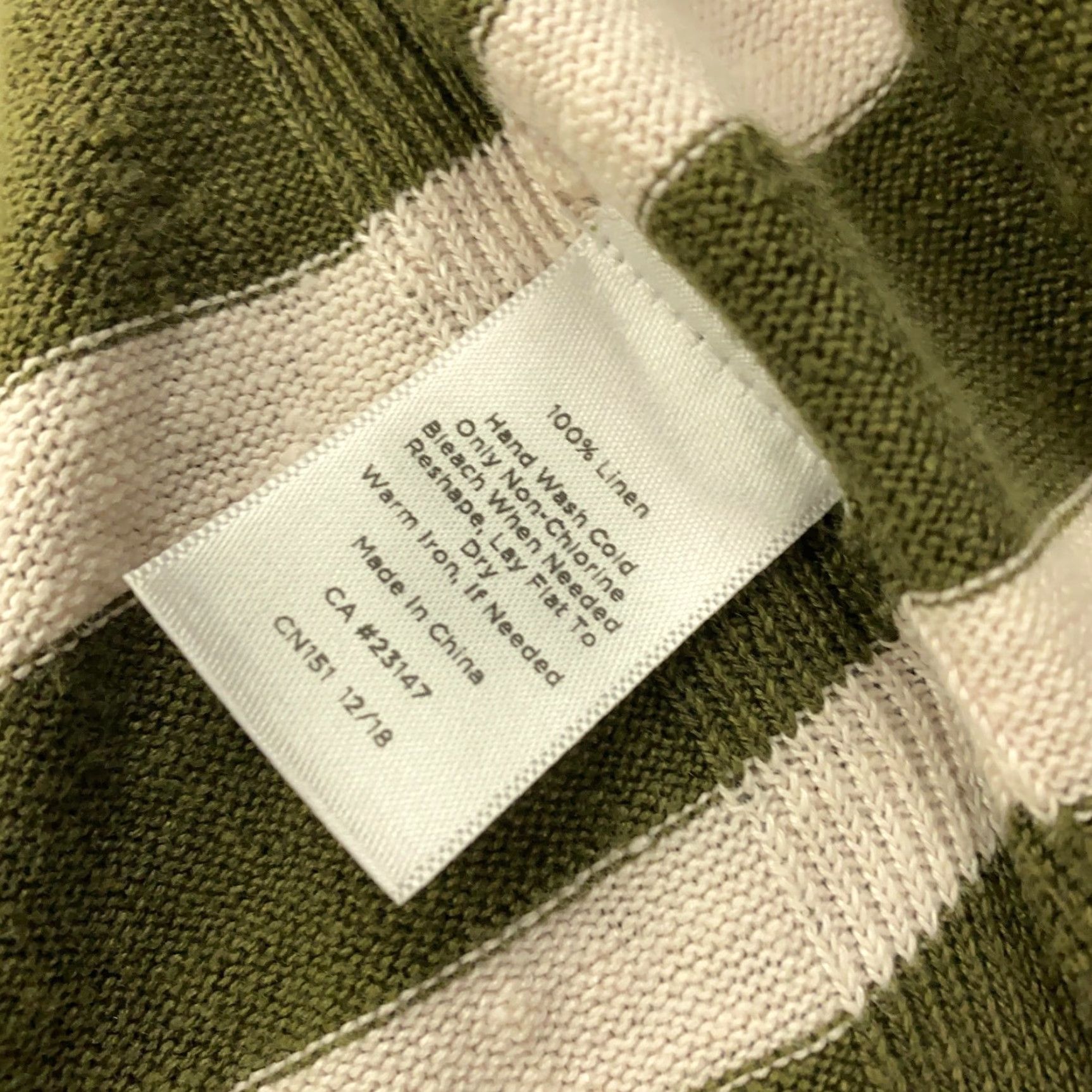 Talbots Talbots Linen Cardigan Sweater Womens Petite Small Green Striped Open Front Size S / US 4 / IT 40 - 7 Thumbnail