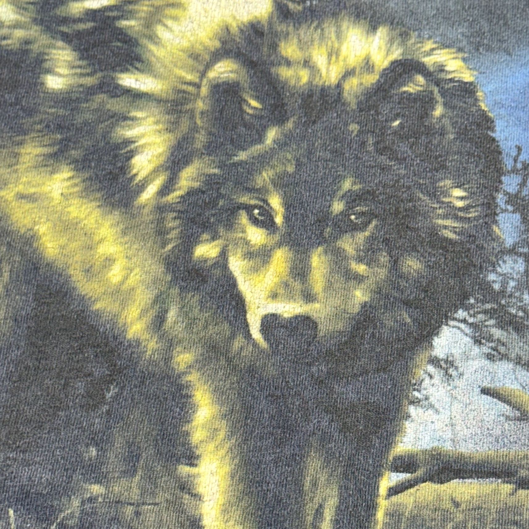 Vintage Outdoor Life Shirt Mens Medium Blue Wolf Moon Graphic Nature Tee Wildlife Animal Size US M / EU 48-50 / 2 - 3 Thumbnail