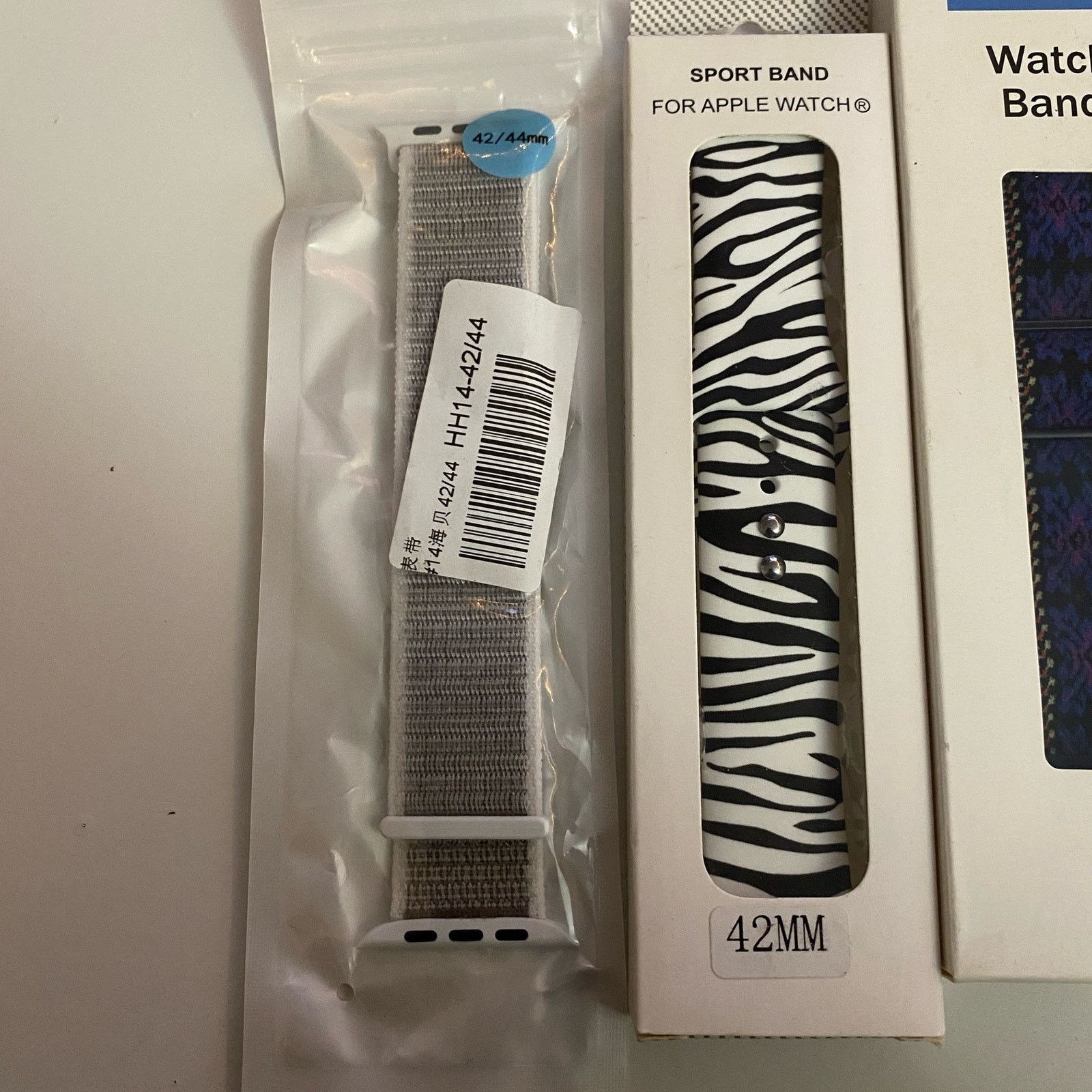 Other Bundle of 3 Apple Watch Bands cloth silicone nylon lot 160 Size ONE SIZE - 2 Thumbnail