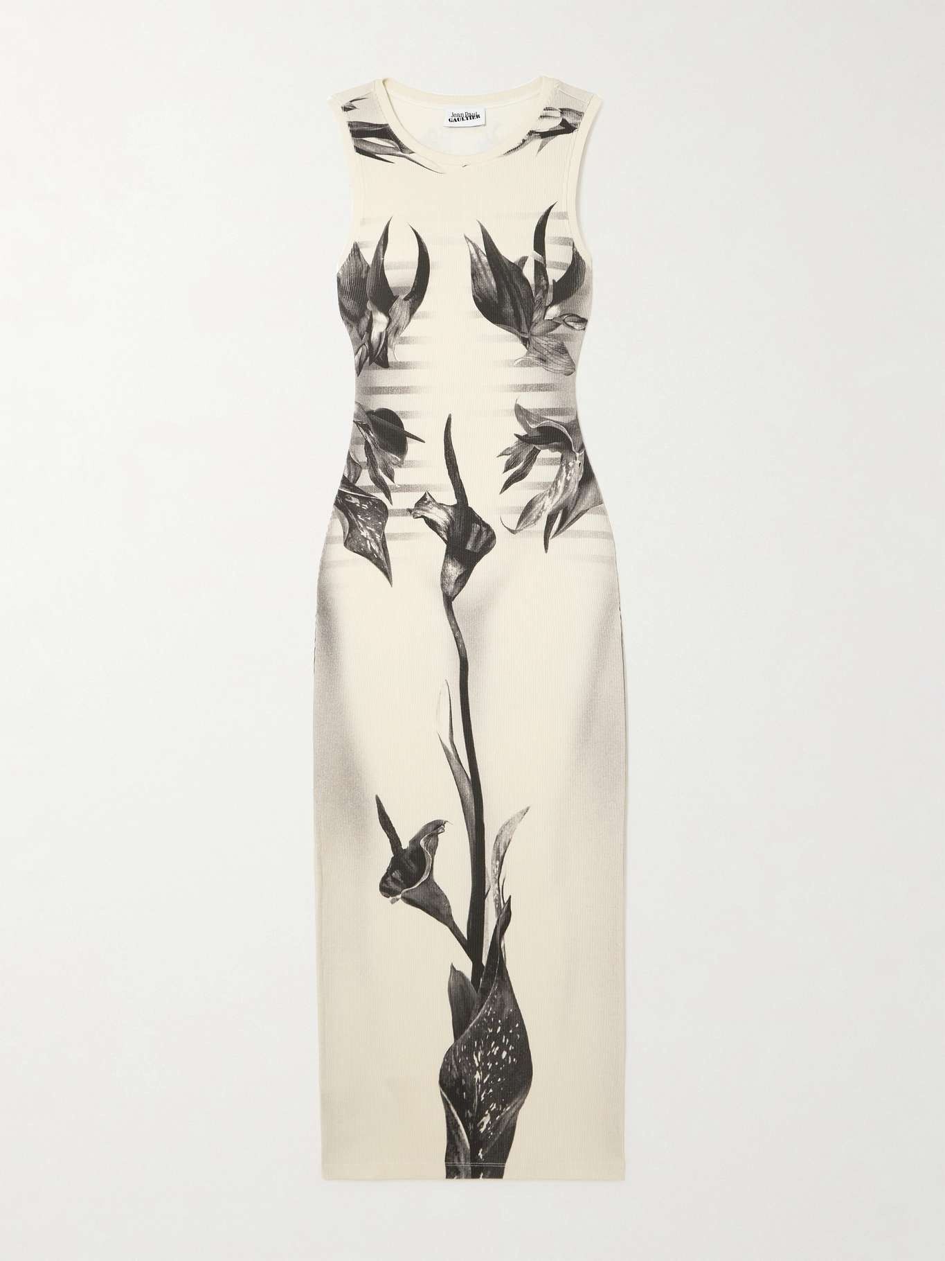 Jean Paul Gaultier Jean Paul Gaultier Floral Ribbed Tank Top (NWT) Size M / US 6-8 / IT 42-44 - 1 Thumbnail
