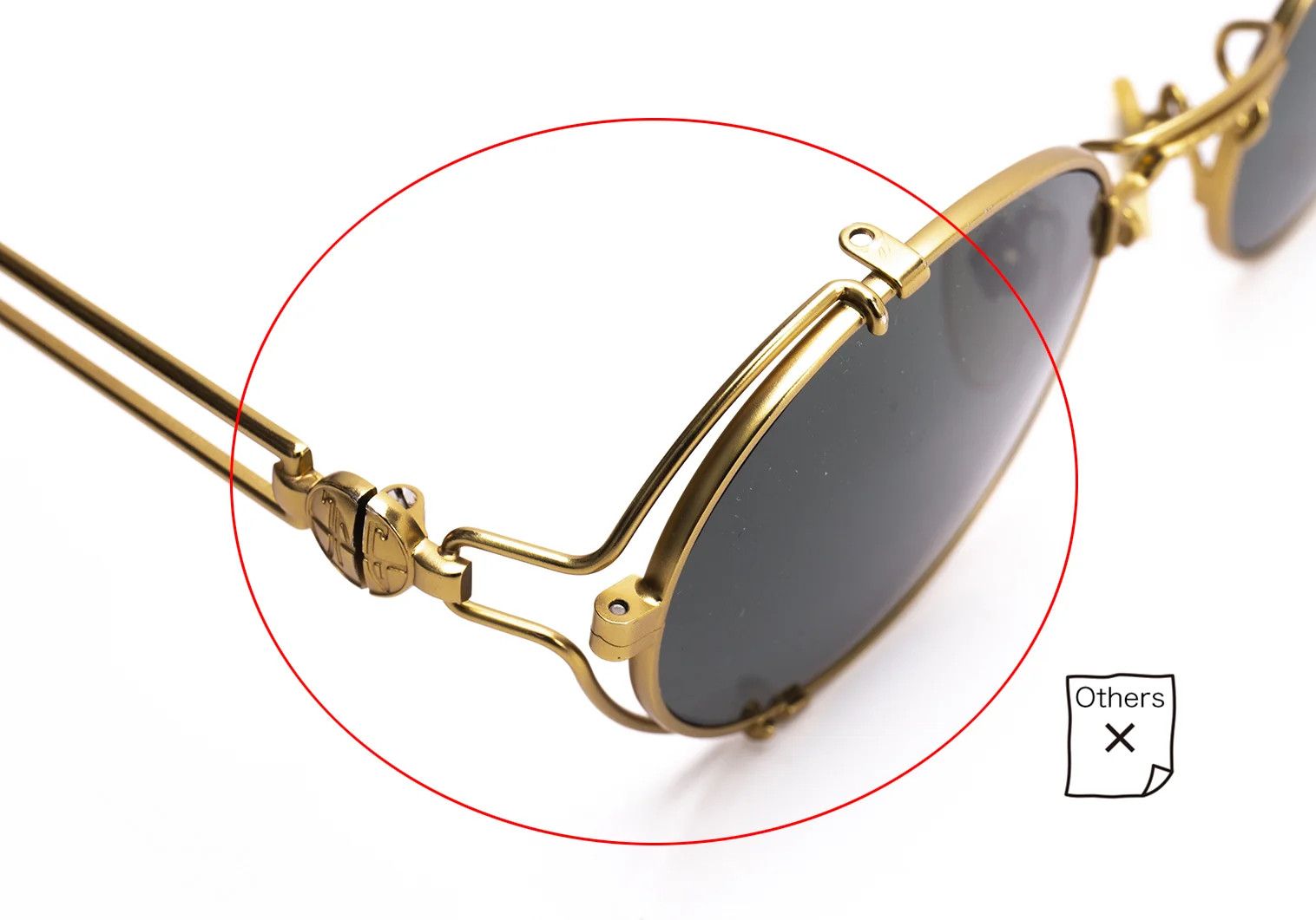 Jean Paul Gaultier Double Bridge Sunglasses in Gold and Black Size ONE SIZE - 8 Thumbnail