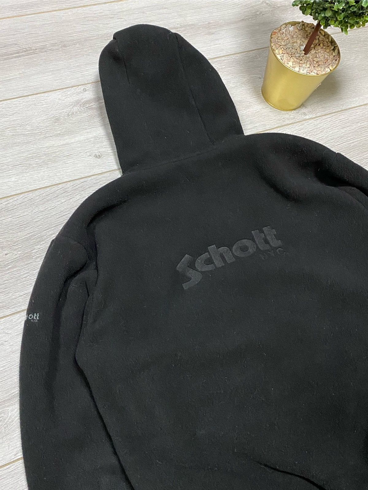 Schott Schott fleece zip big logo vintage hoodie jacket Size US L / EU 52-54 / 3 - 2 Thumbnail