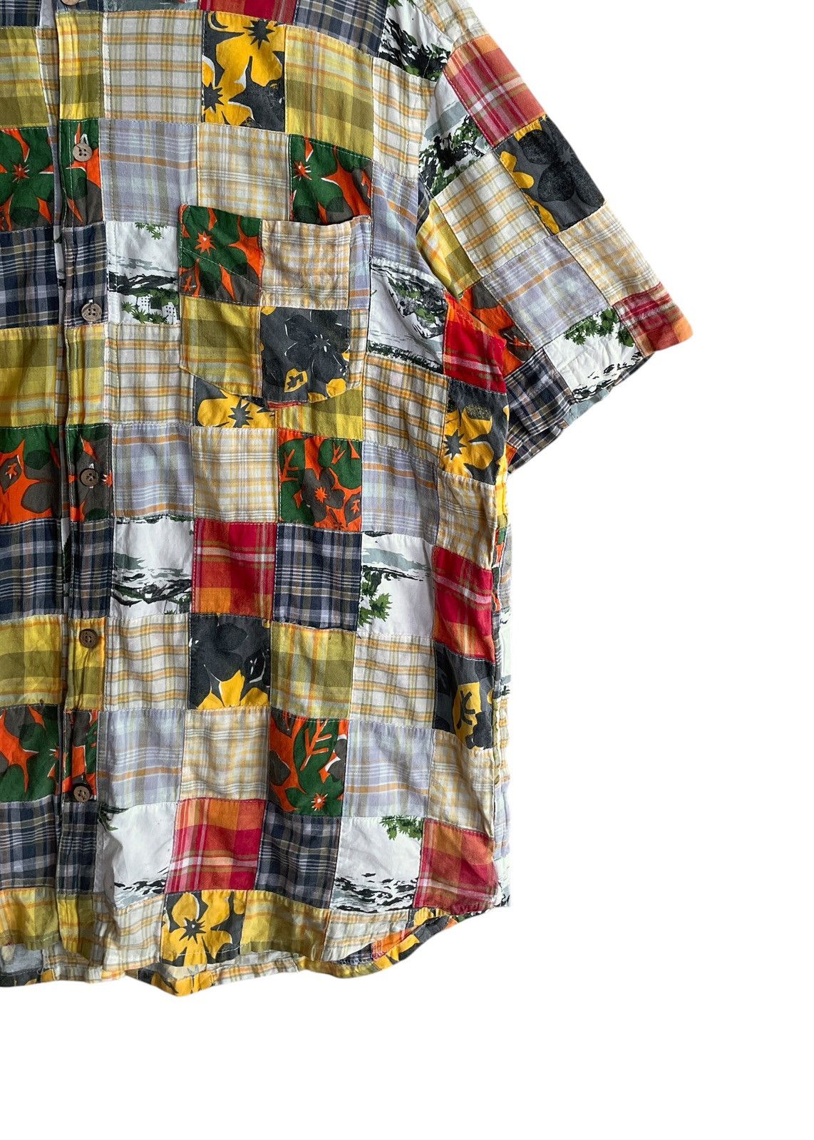 Kansai Yamamoto Rare Vintage Brand Kansai Yamamoto Patchwork Shirt 1990s Size US XXL / EU 58 / 5 - 5 Thumbnail