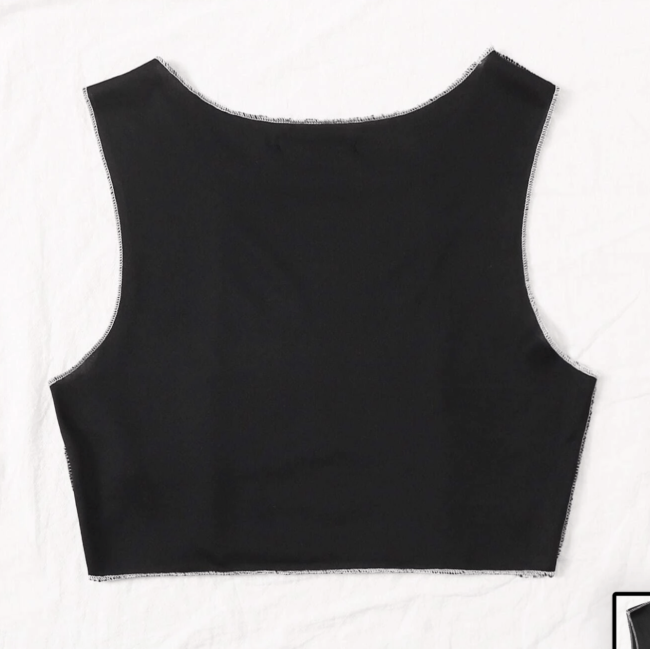 Shein Black Crop Tank Top Size M / US 6-8 / IT 42-44 - 3 Thumbnail