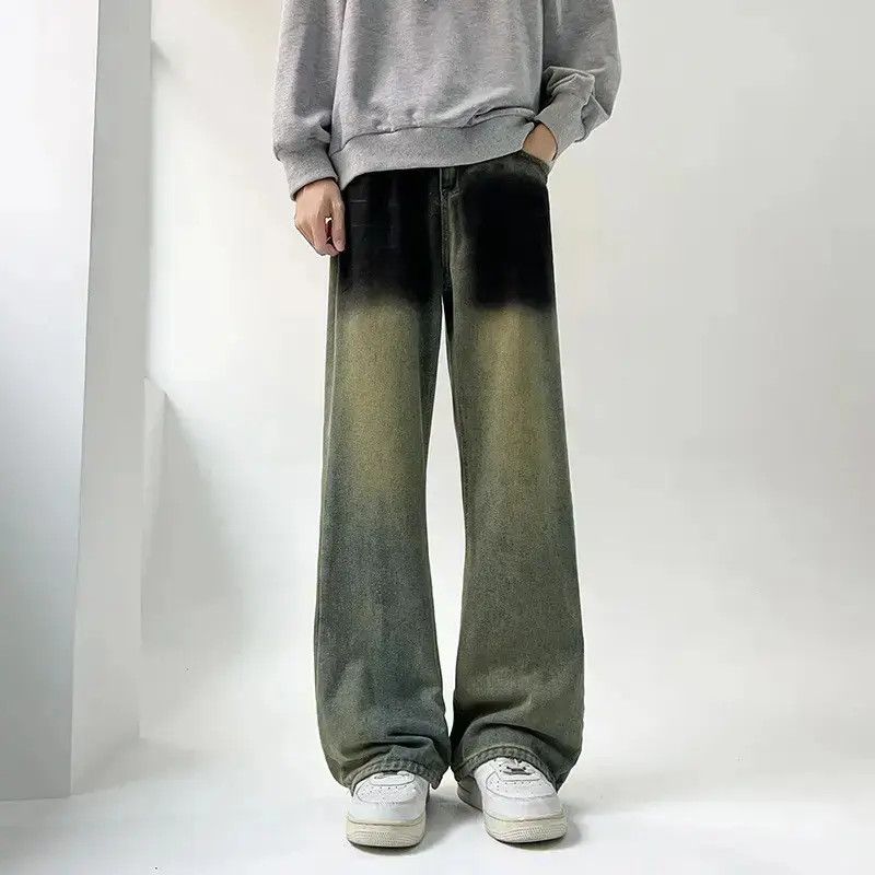 Japanese Brand Retro loose patchwork gradient jeans Size US 32 / EU 48 - 3 Thumbnail