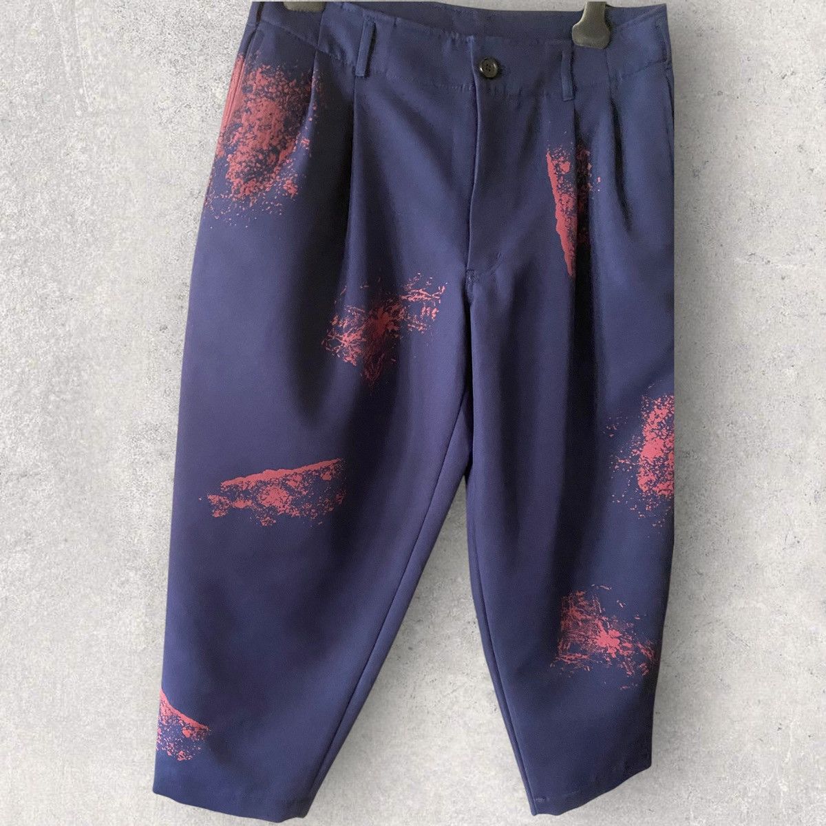 Comme des Garcons × Comme des Garcons SHIRT NWT S/S24 Hand Print Color Splash Crop Pants Size US 30 / EU 46 - 2 Thumbnail