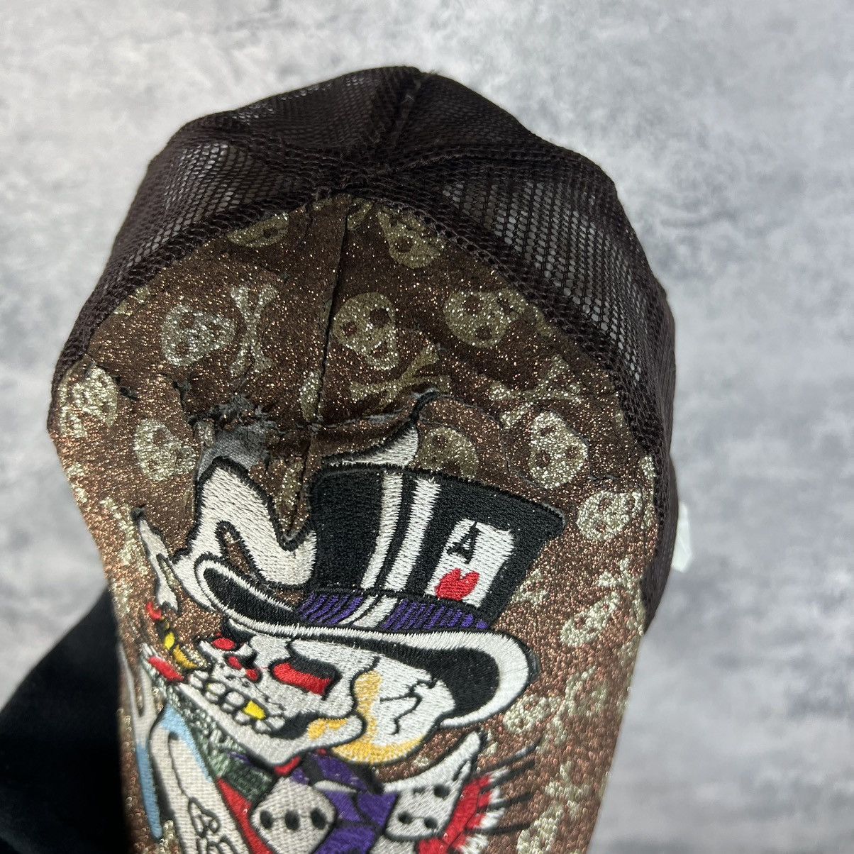 Ed Hardy Ed Hardy Christian Audigier Skull Vintage Cap Y2K Size ONE SIZE - 6 Thumbnail
