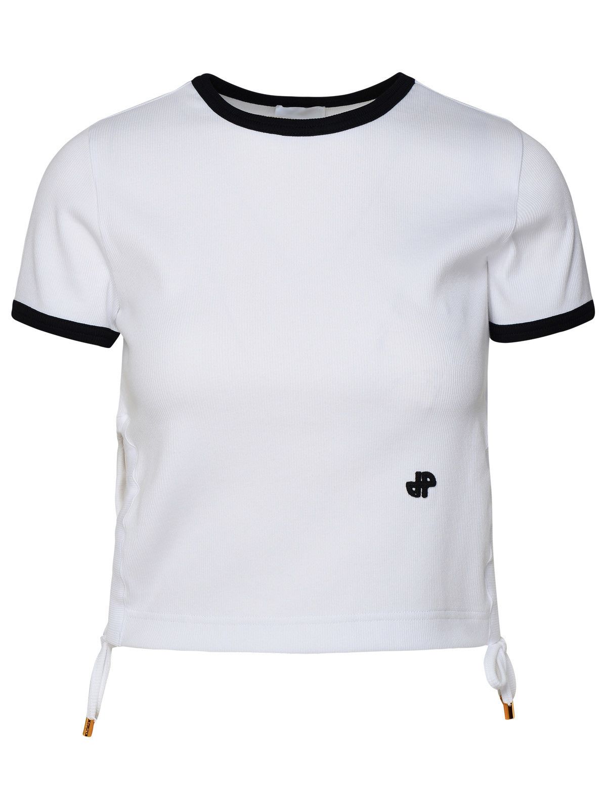 image of Patou White Cotton T-Shirt, Women's (Size Medium)
