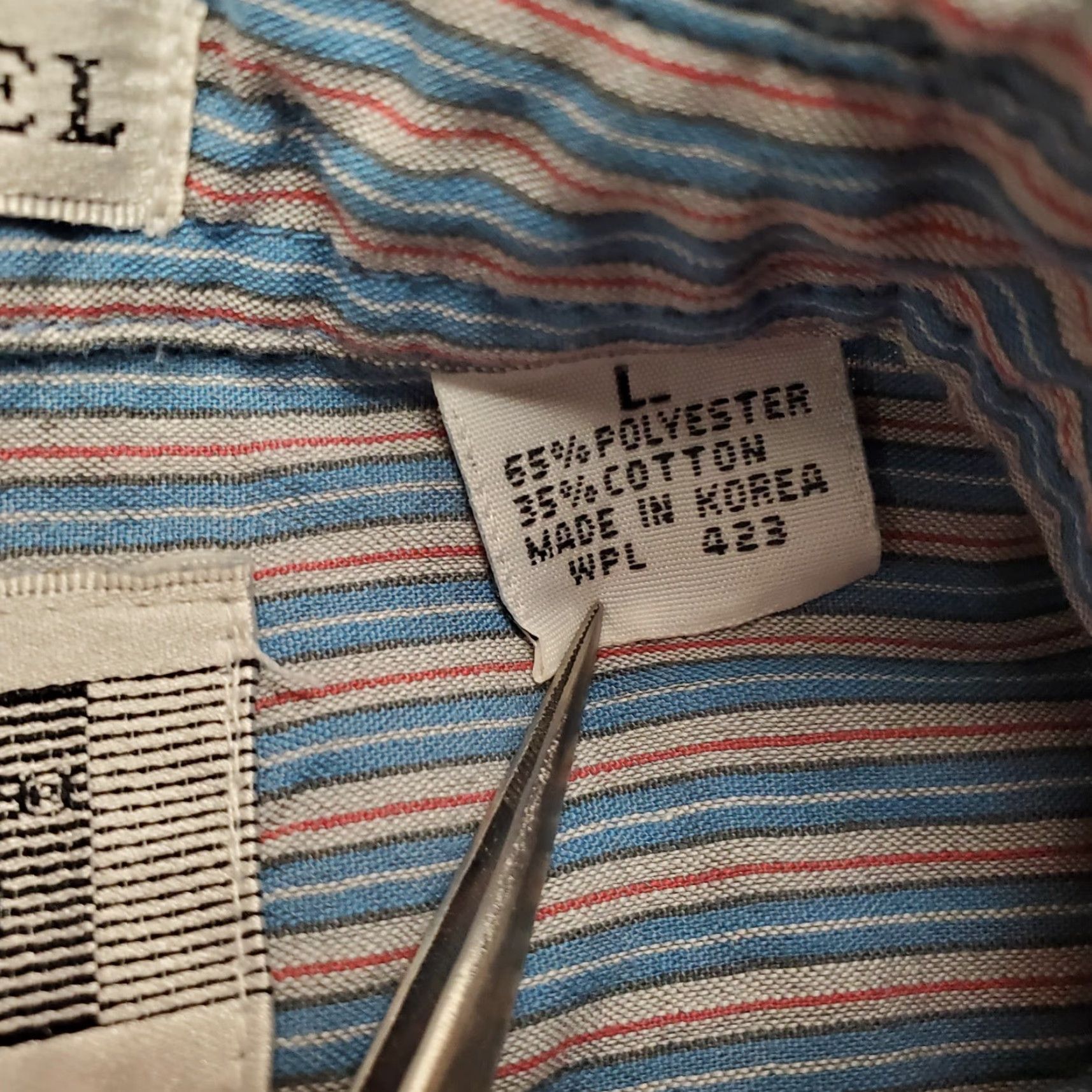 Levi's VINTAGE Levis Silver Label Shirt Mens L Blue Striped Big E Tab Long Sleeve Button-Up Casual Mens Size US L / EU 52-54 / 3 - 6 Thumbnail