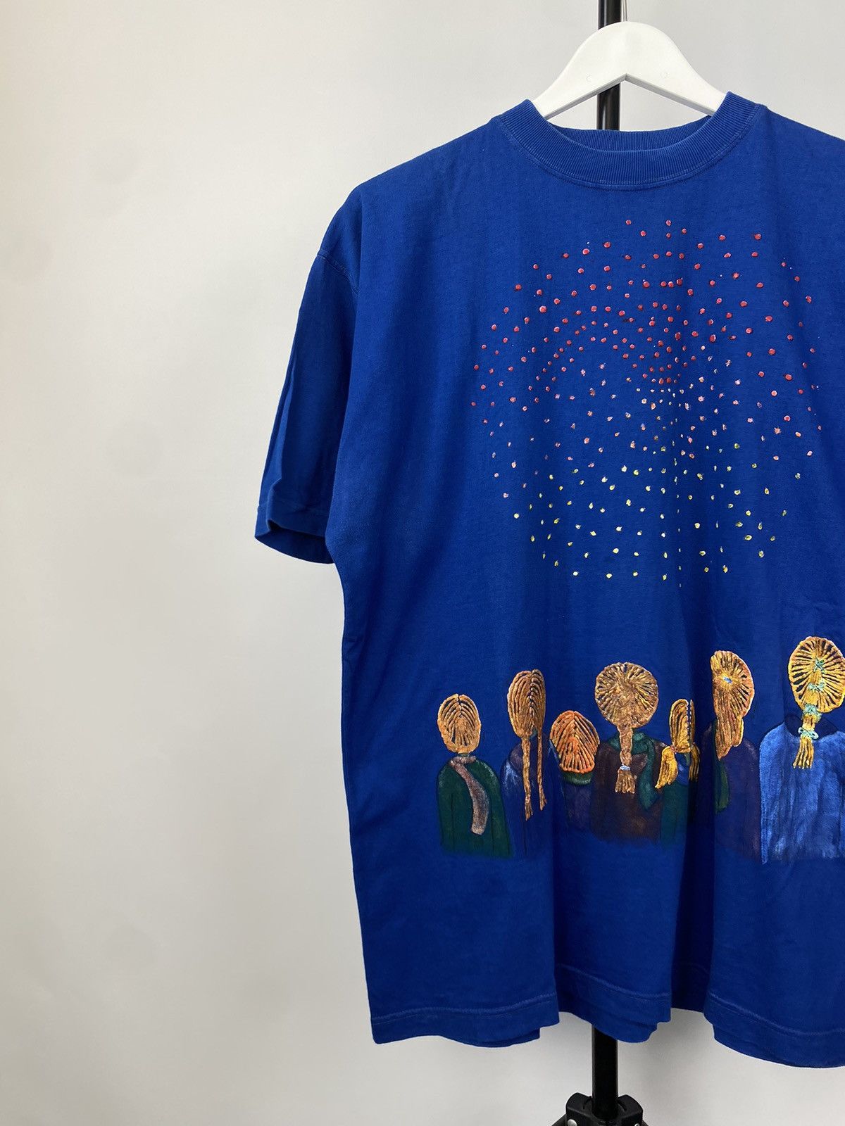 Vintage Vintage 90s T Shirt Van Gogh Style Night Art Size US XL / EU 56 / 4 - 2 Thumbnail