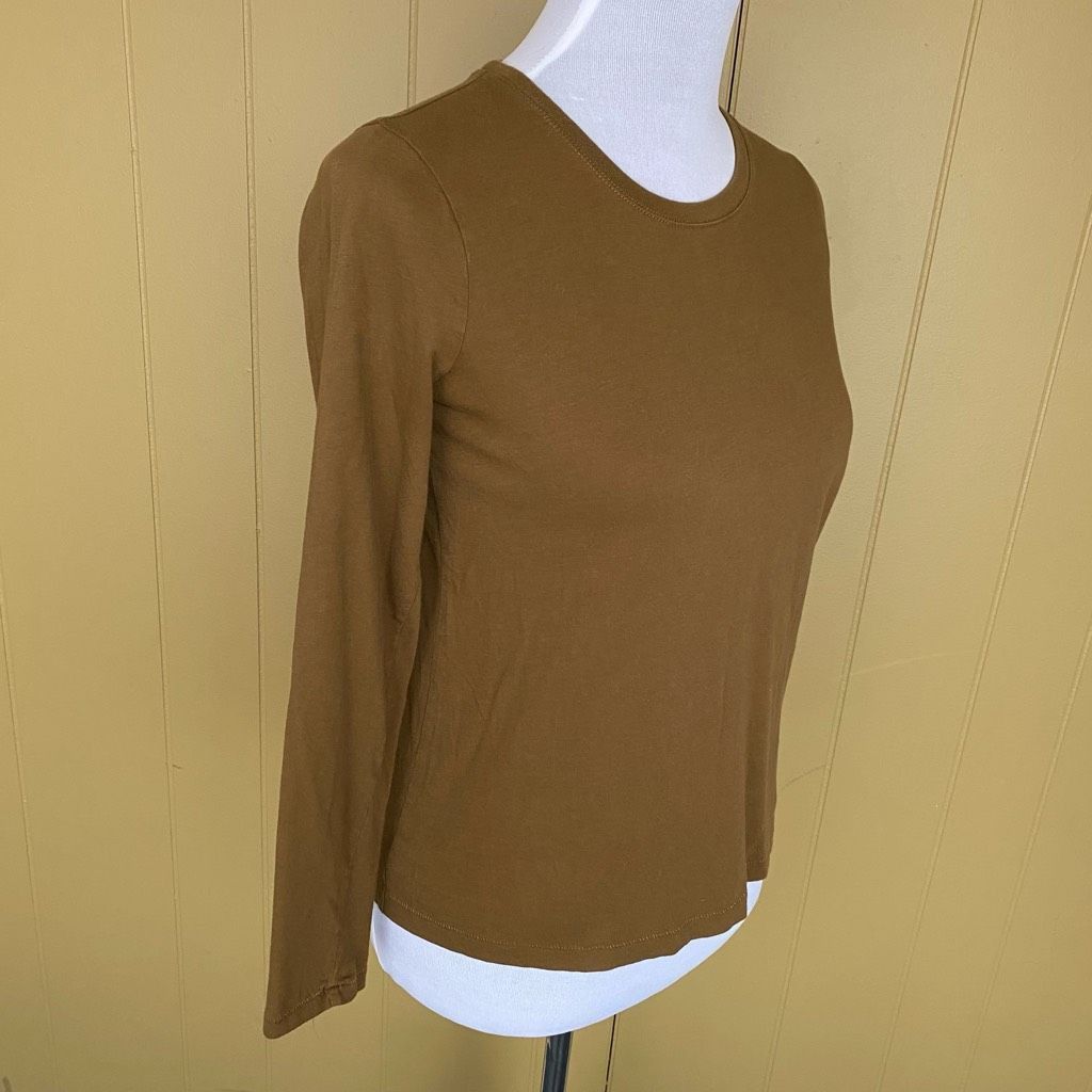 Madewell Madewell women XS scoopneck Longsleeve fitted tan shirt Size XS / US 0-2 / IT 36-38 - 4 Thumbnail