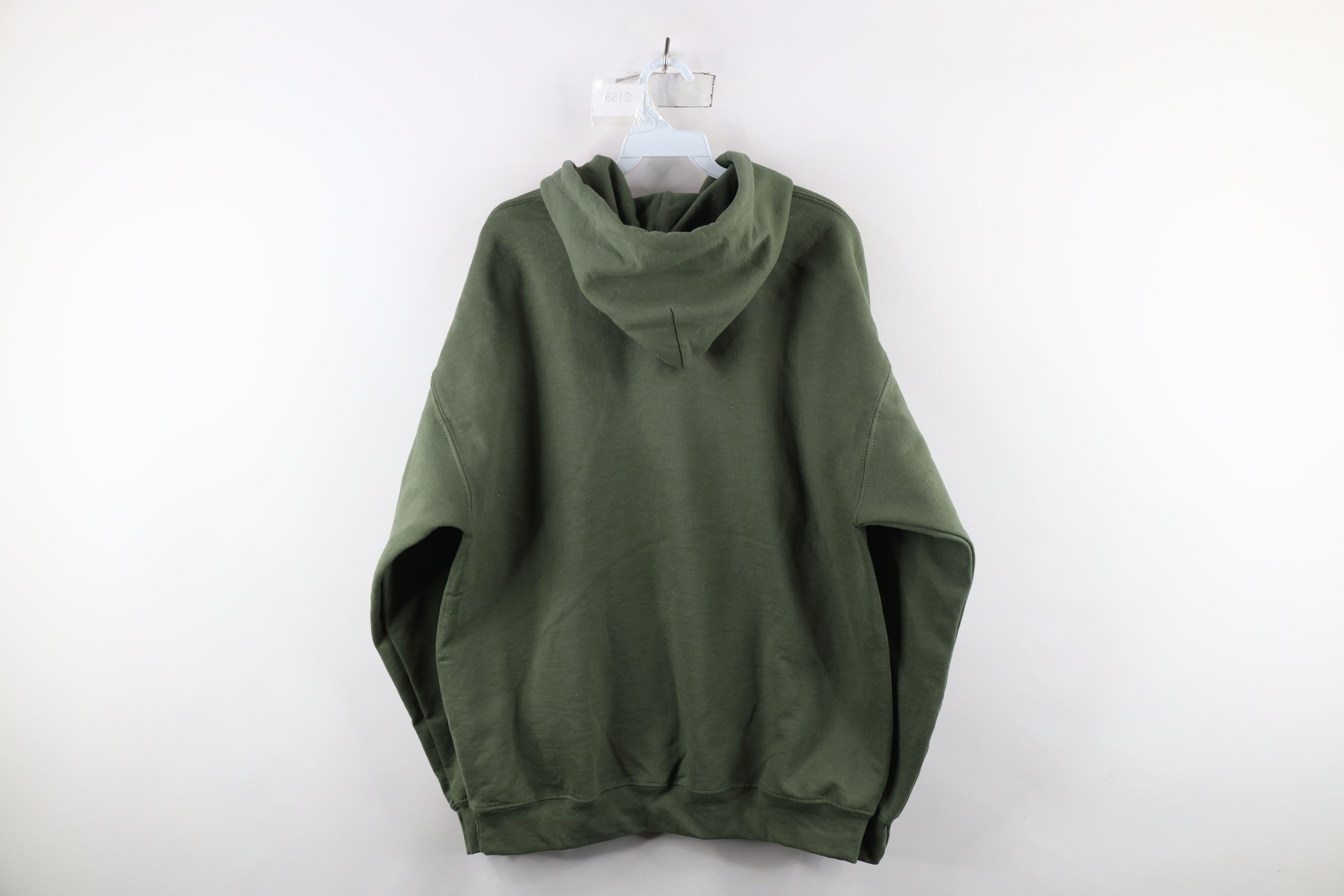 Vintage Vintage 90s Streetwear Blank Hoodie Sweatshirt Moss Green Size US L / EU 52-54 / 3 - 6 Thumbnail