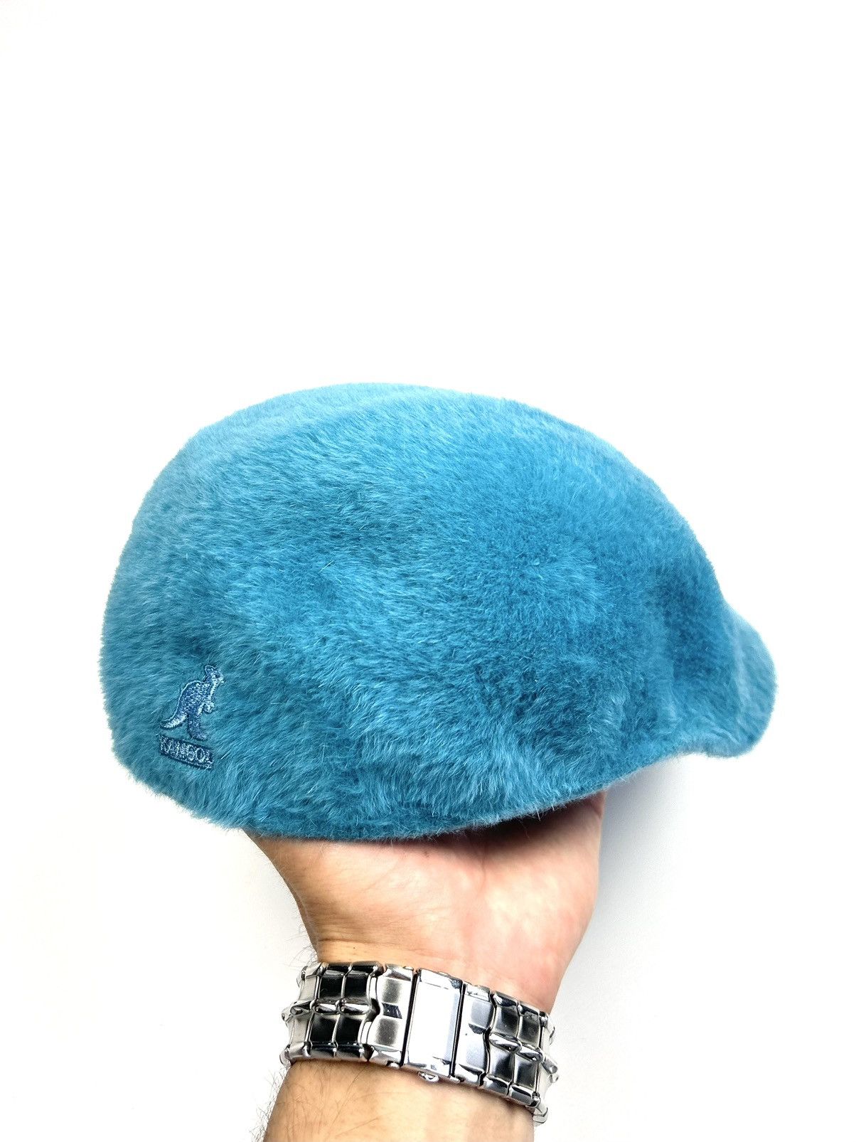 Kangol × Vintage rare Kangol vintage Shavora 506 Fuzzy Cap Blue Hat Y2k Size 30 - 4 Thumbnail