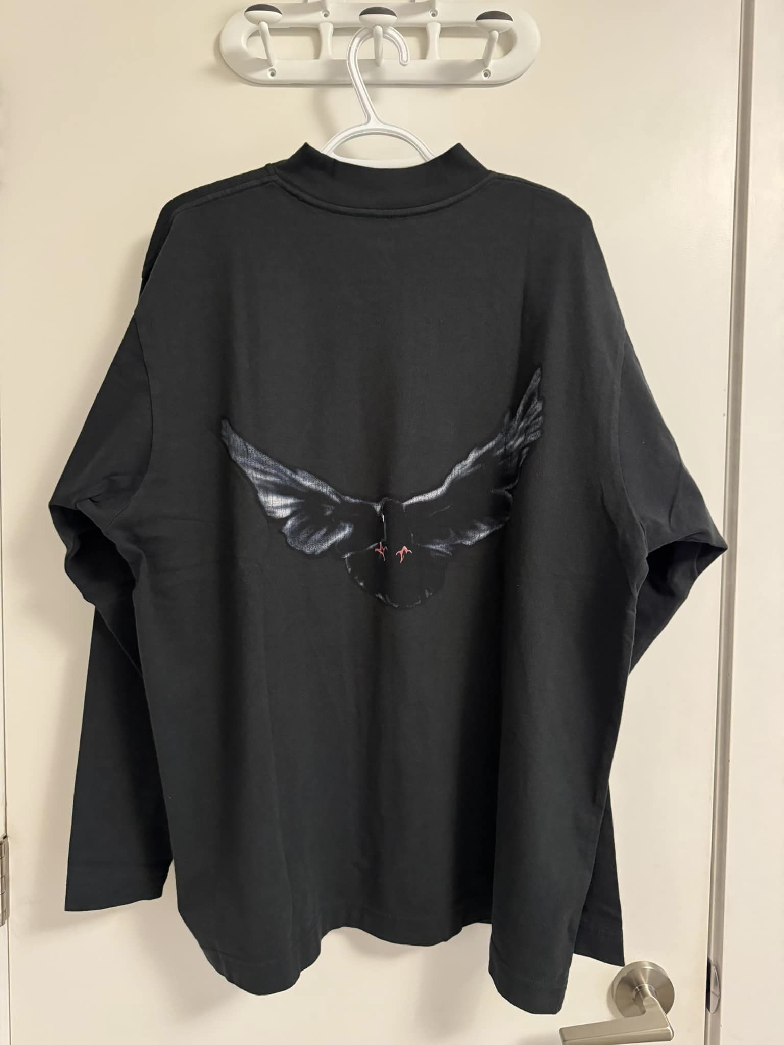 image of Yeezy Gap Engineered By Balenciaga Dove Longsleeve Tee in Black, Men's (Size XS)