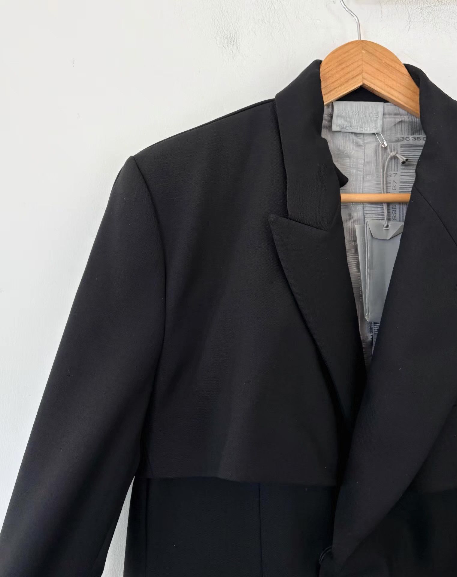 Vetements Black Layered Collar Blazer Size US M / EU 48-50 / 2 - 9 Thumbnail