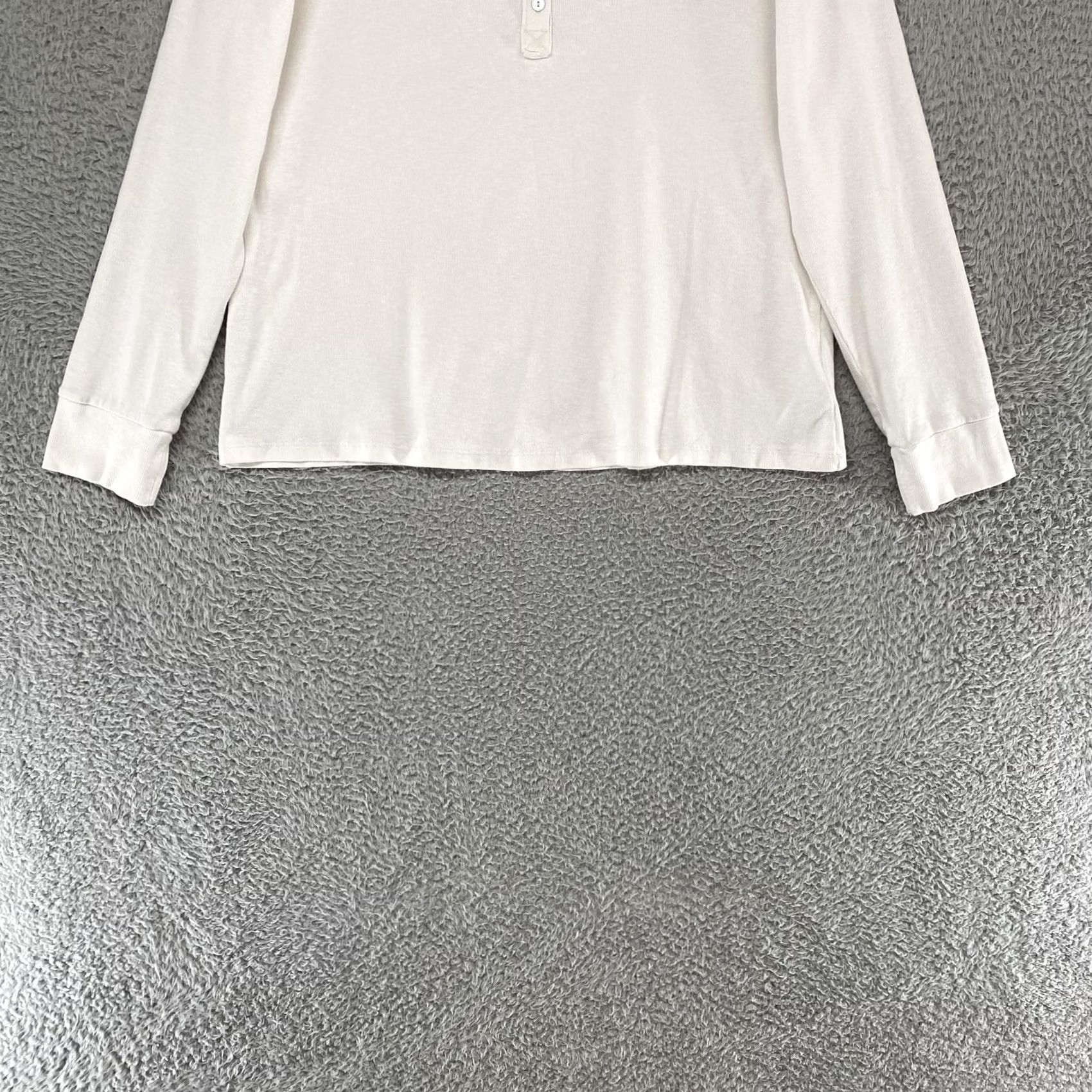 Lucky Brand Lucky Brand Henley Shirt Womens XXL White Crochet Lace Long Sleeve Boho Top Size XXL / US 16-18 / IT 52-54 - 2 Thumbnail