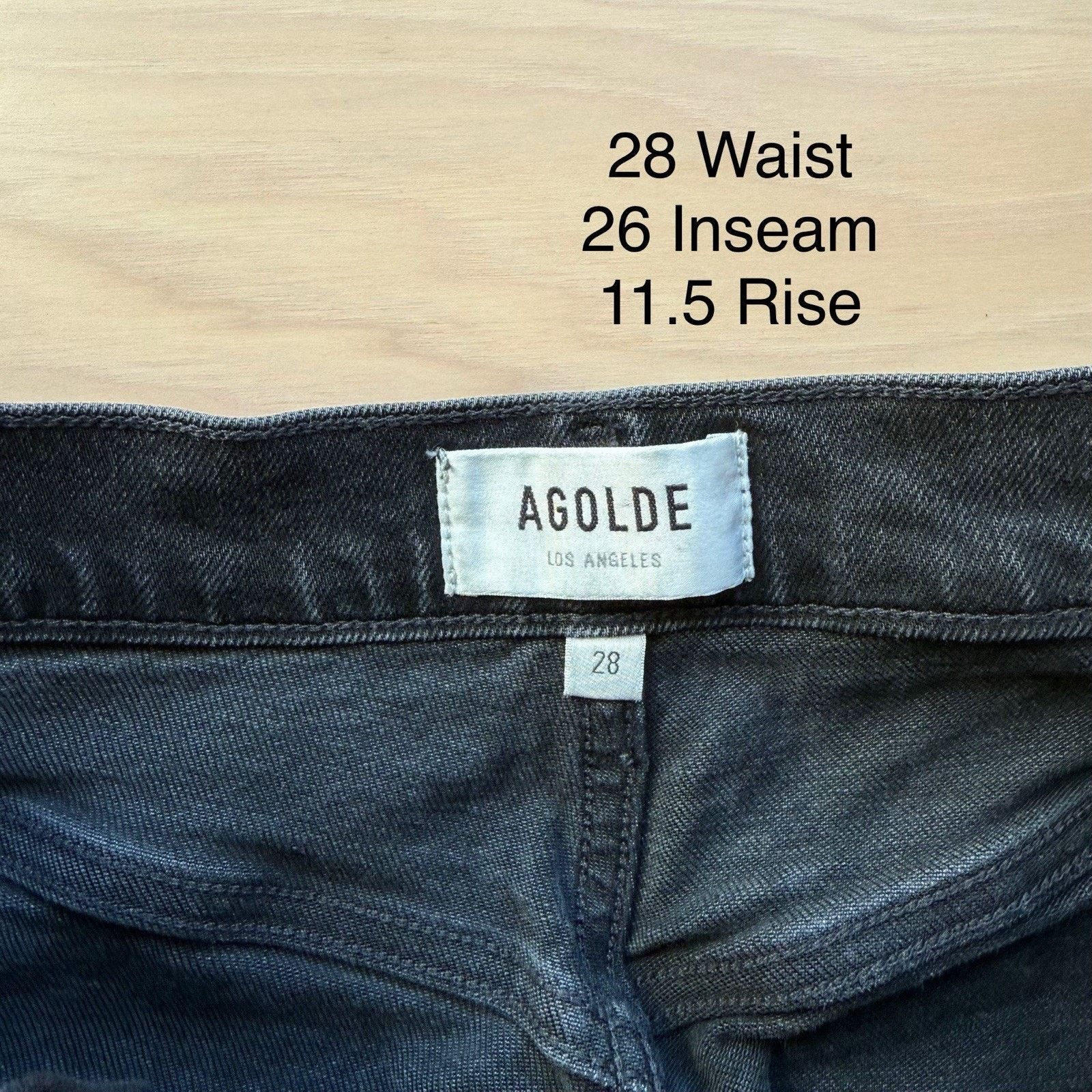 Agolde Agolde Riley Crop Jeans Women's 28 Black High Rise Glam Boho Size 28" / US 6 / IT 42 - 5 Thumbnail