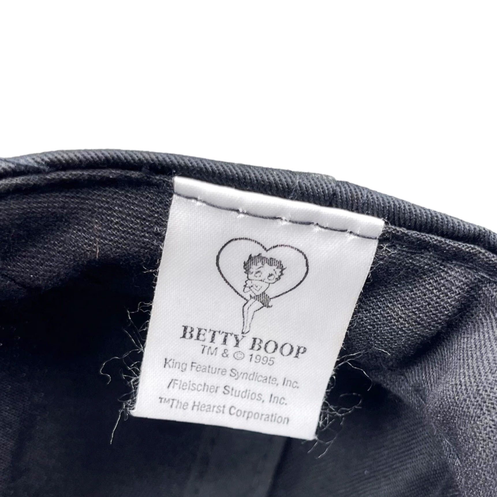 Logo 7 VINTAGE Betty Boop Hat Snapback Black 1995 Big Logo Adjustable Mens Cap 90s Cartoon Vintage Size ONE SIZE - 4 Thumbnail