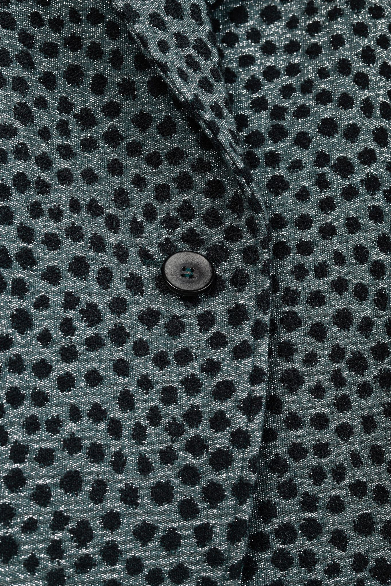 Isabel Marant Isabel Marant Albury Teal Metallic Spotted-Jacquard Jacket Size S / US 4 / IT 40 - 8 Thumbnail