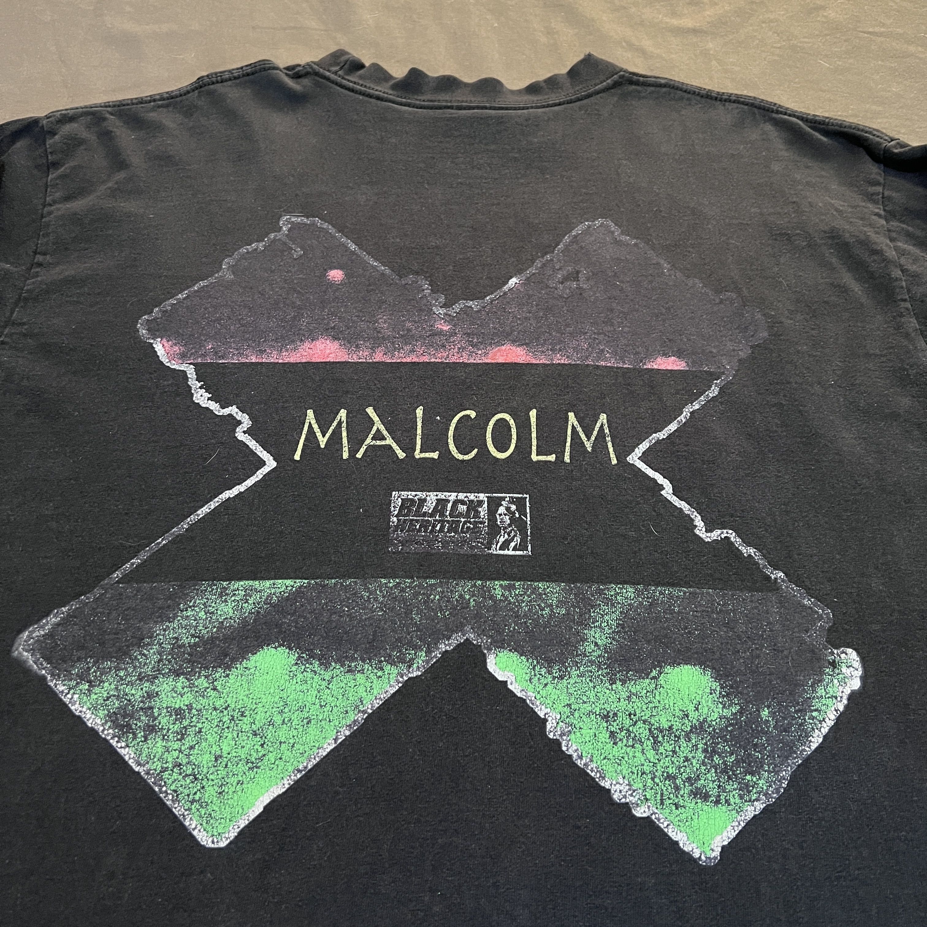 Rap Tees Vintage Y2K Malcolm X Black history heritage Tee XL Faded Size US XL / EU 56 / 4 - 11 Thumbnail