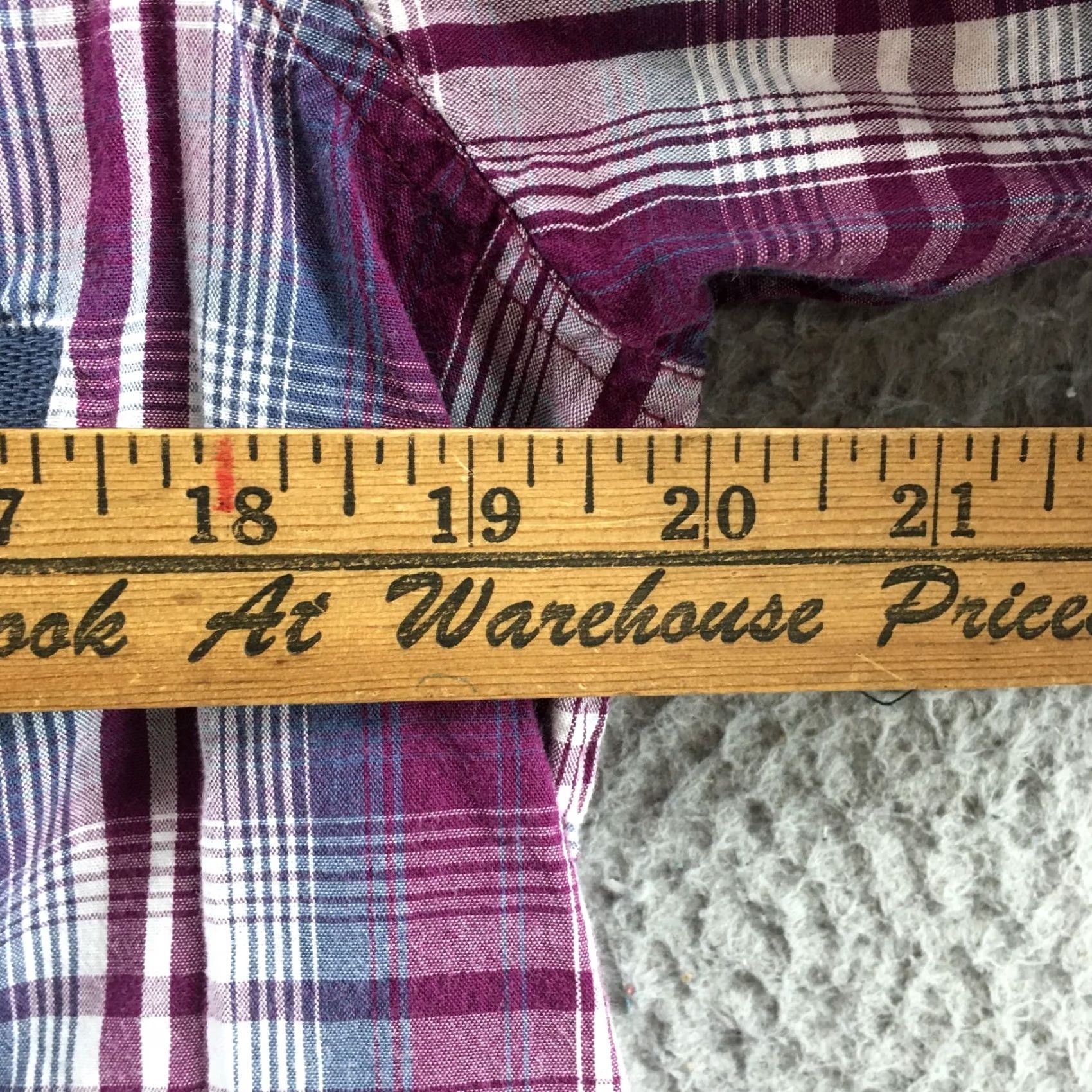 Ariat Ariat REAL Shirt Womens L Purple Blue Plaid Western Snap Button Zia Embroidery Shirt Size L / US 10 / IT 46 - 7 Thumbnail