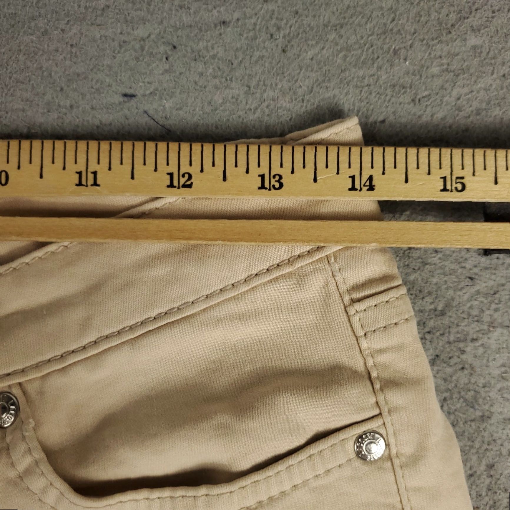 Lacoste Lacoste Jeans Womens Bootcut Denim Pants Size 28 Beige Regular Fit 5-Pocket Size 28" / US 6 / IT 42 - 3 Thumbnail