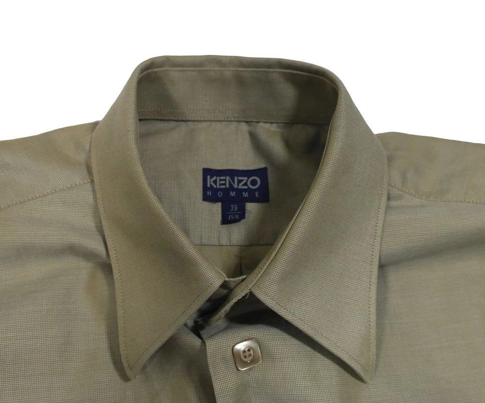 Kenzo Kenzo Homme Vintage Mustard Oil lridescent Shirt Mens Sz 39 Size US M / EU 48-50 / 2 - 5 Thumbnail