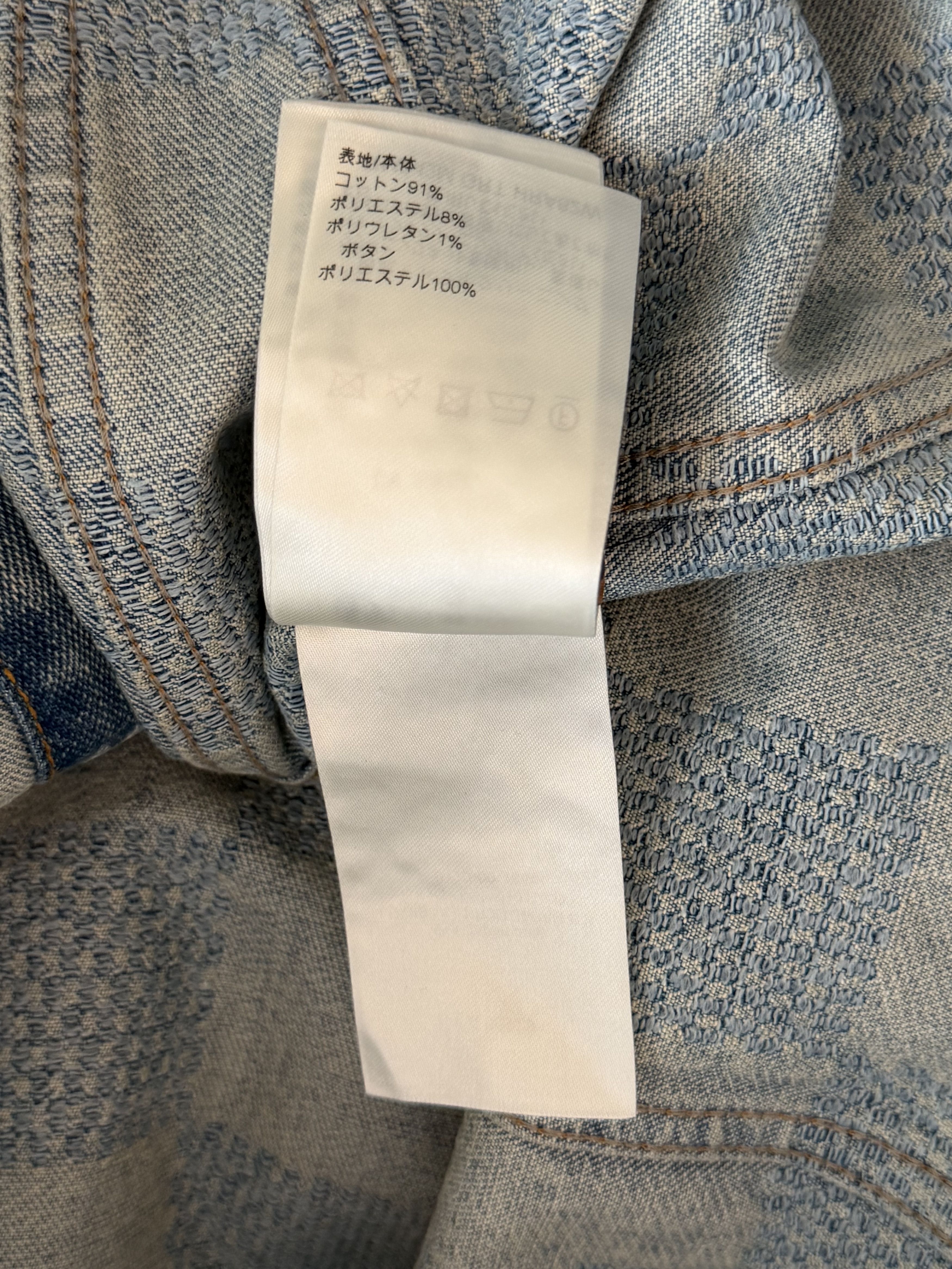 Louis Vuitton Louis Vuitton Blue Embellished Damier Denim Jacket Size US M / EU 48-50 / 2 - 7 Thumbnail