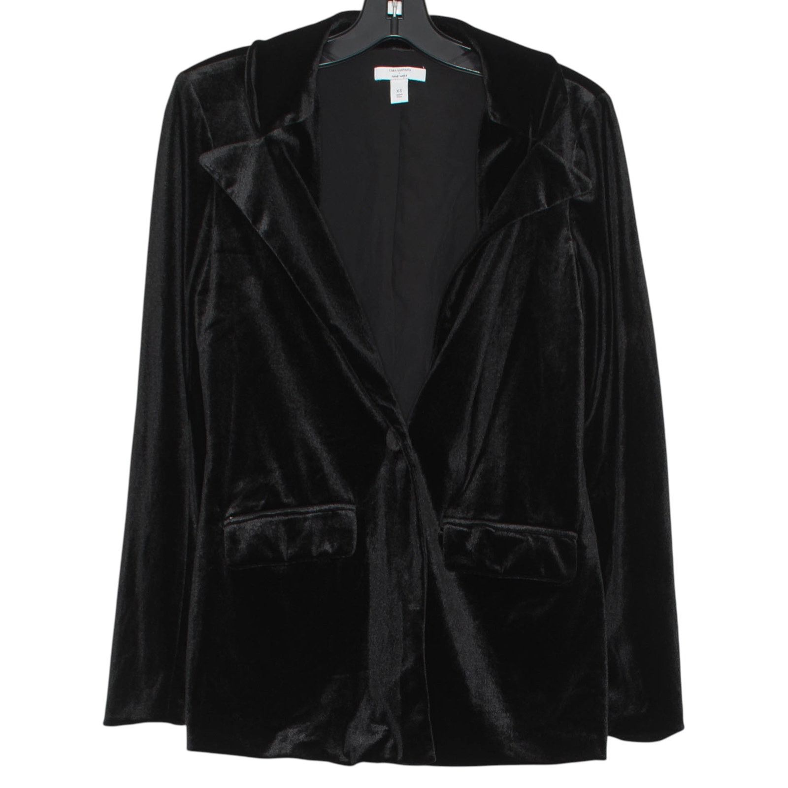 Nine West Cara Santana Nine West Blazer Velvet Minimalist Black XS Size XS / US 0-2 / IT 36-38 - 1 Thumbnail