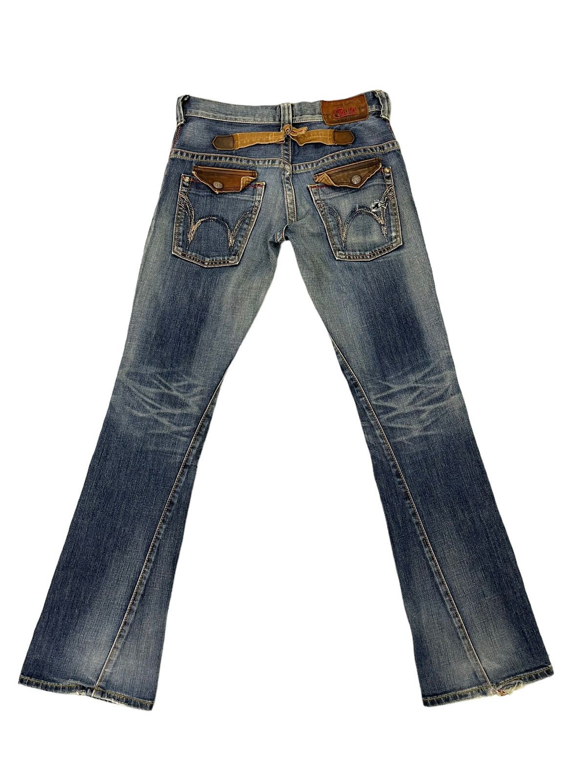 Edwin Flare Jeans Edwin Japan Faded Distress Boot Cut 6🟦7 Size US 30 / EU 46 - 11 Thumbnail