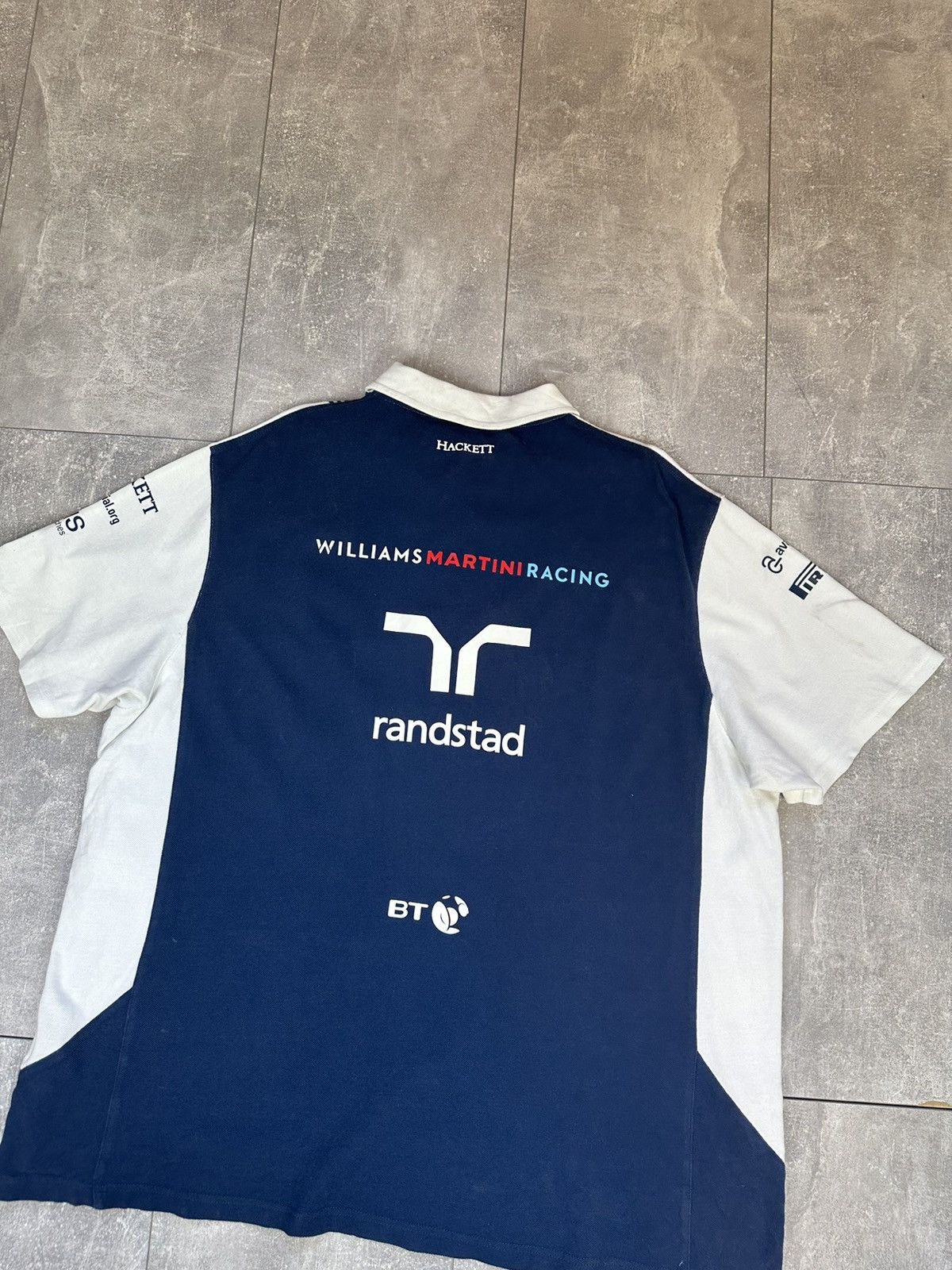 Hackett Men’s distressed polo xxxl Mercedes martini racing Size US XXL / EU 58 / 5 - 14 Thumbnail