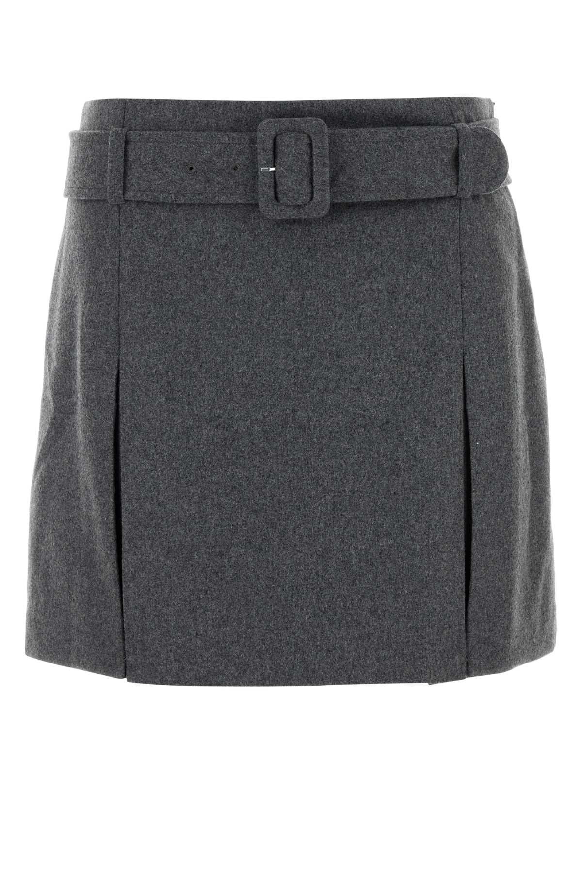 A.P.C. Grey Flannel Cecile Mini Skirt Size 26" / US 2 / IT 38 - 1 Thumbnail
